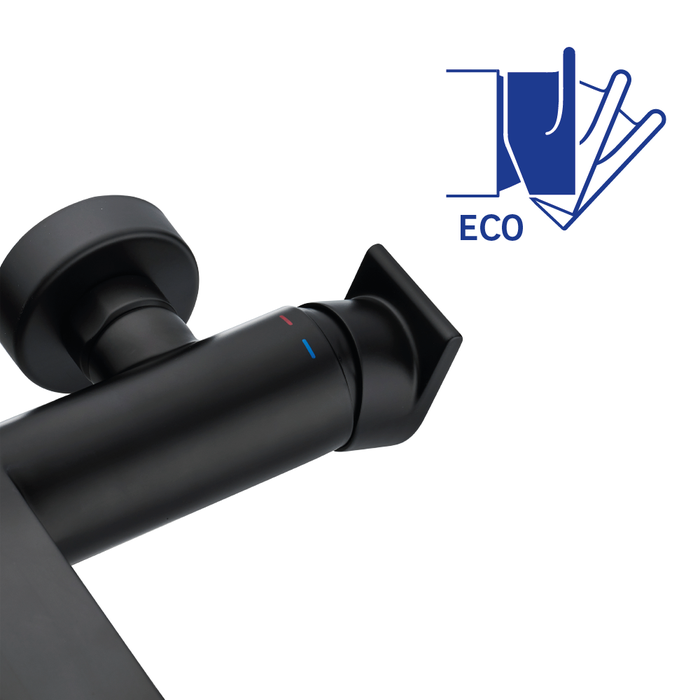 Mezclador de baño ecológico negro Cinta Sensea