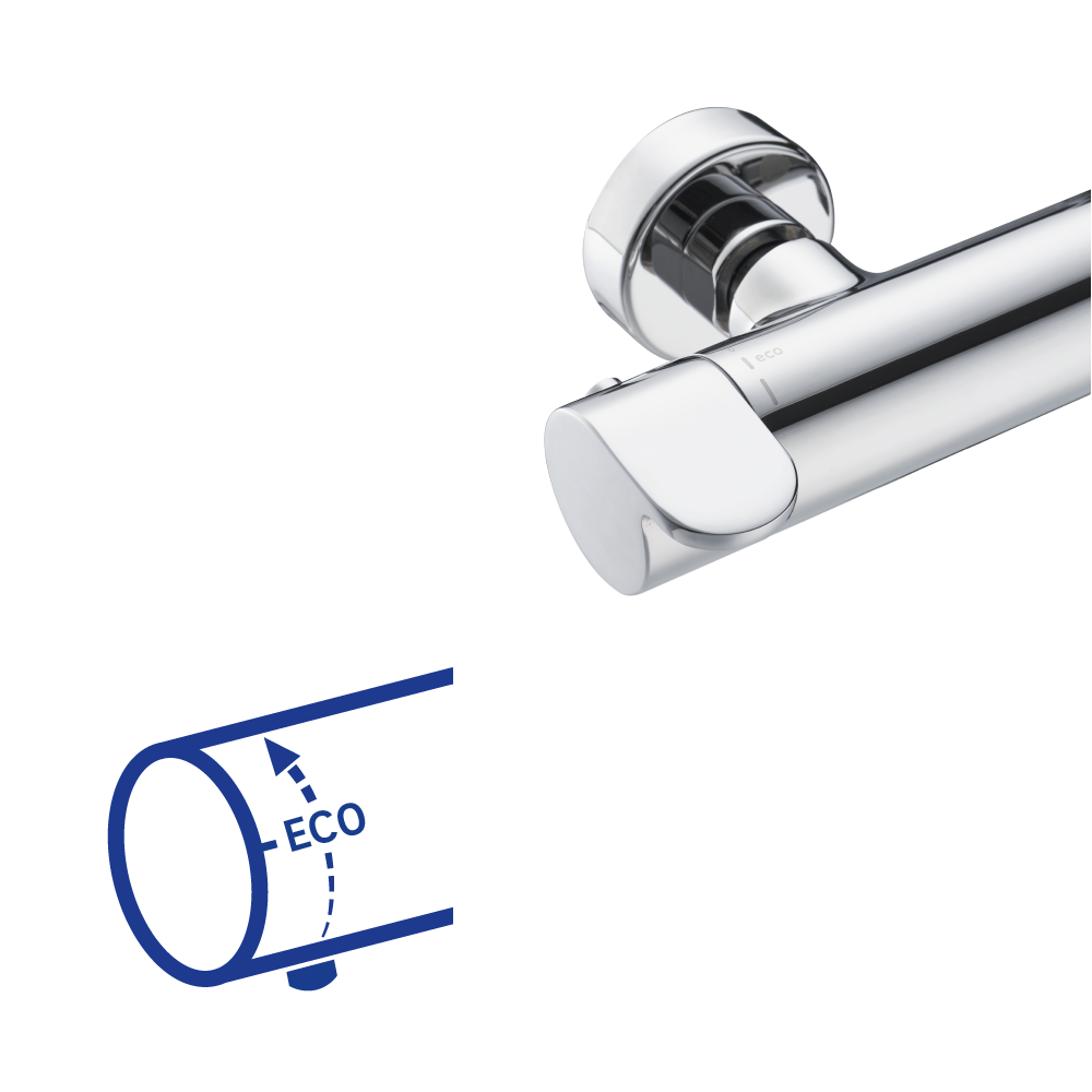 Mezclador de ducha ecológico de agua cromado essential sensea - 1