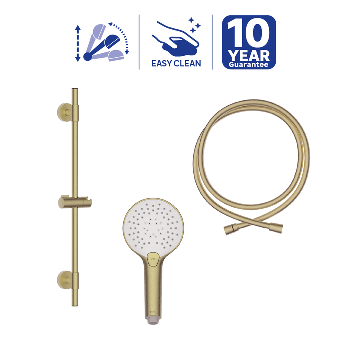 Vista despiezada del riel garantizado, icono de latón Sensea