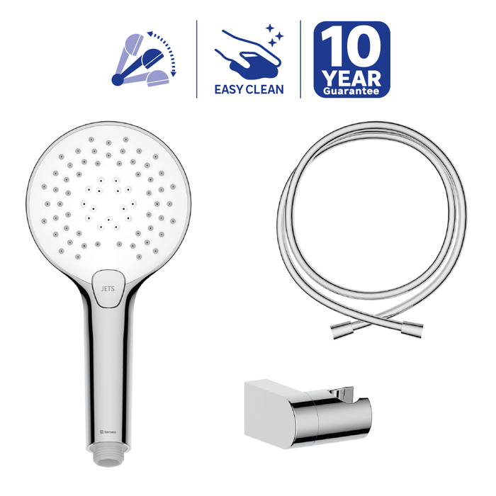 Vista despiezada del trío de iconos de Chrome Sensea