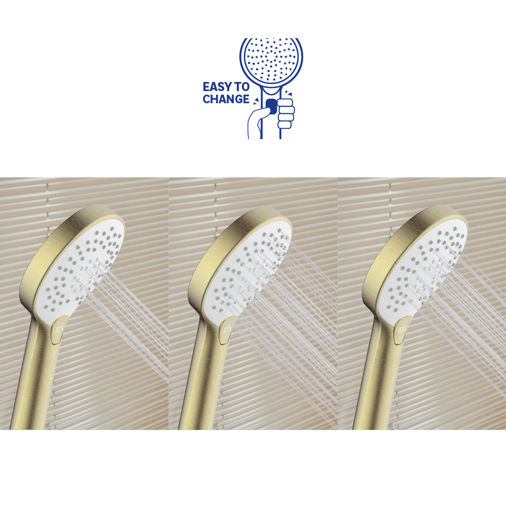 Cabezal de ducha con chorros de latón Sensea Icon - 0