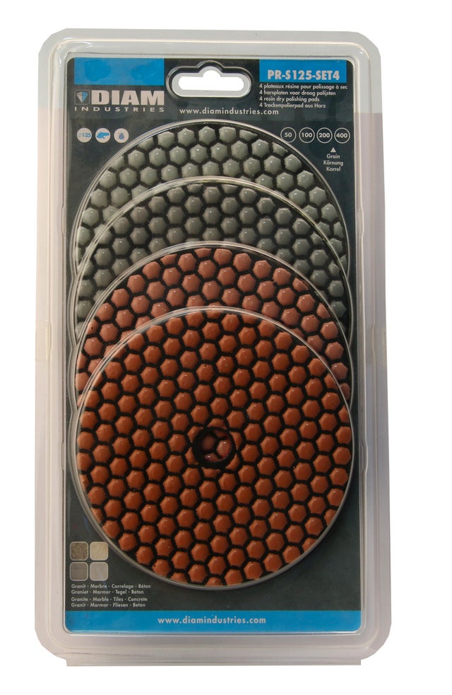 Disque de polissage Diam.125mm Lot de 4 - DIAM INDUSTRIES