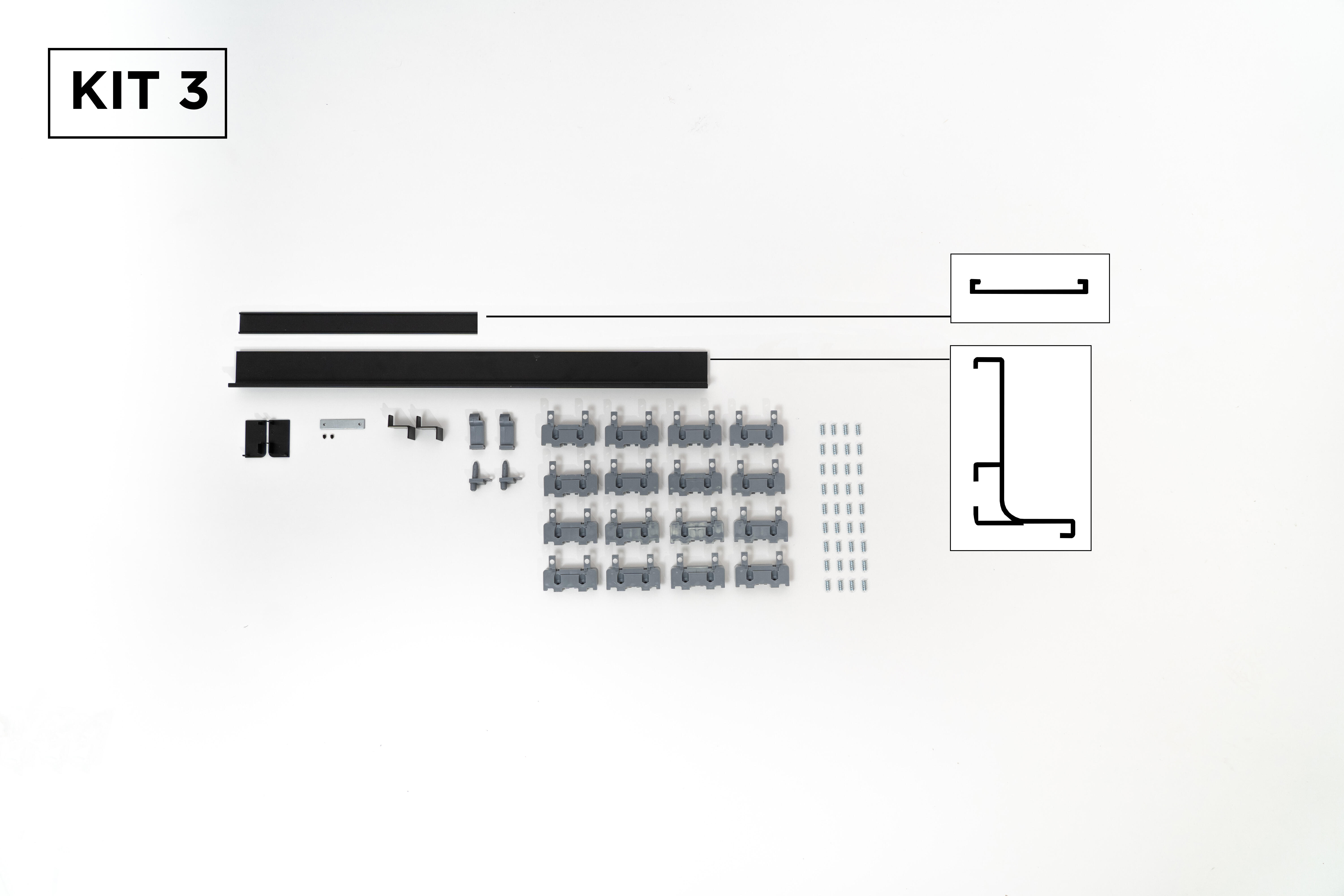 Kit profil pour façades de cuisine (Kit sous plan) GOLA N°3 - 3