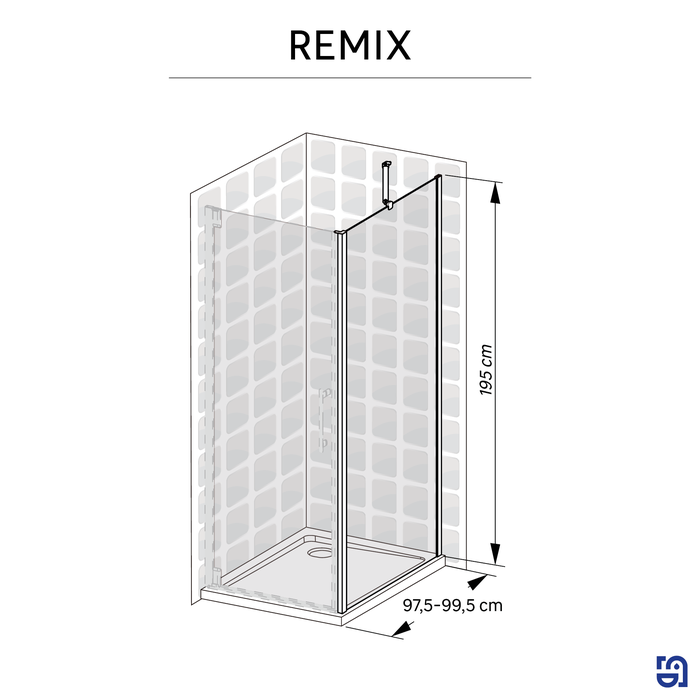 Kabina Walk-in Remix Sensea