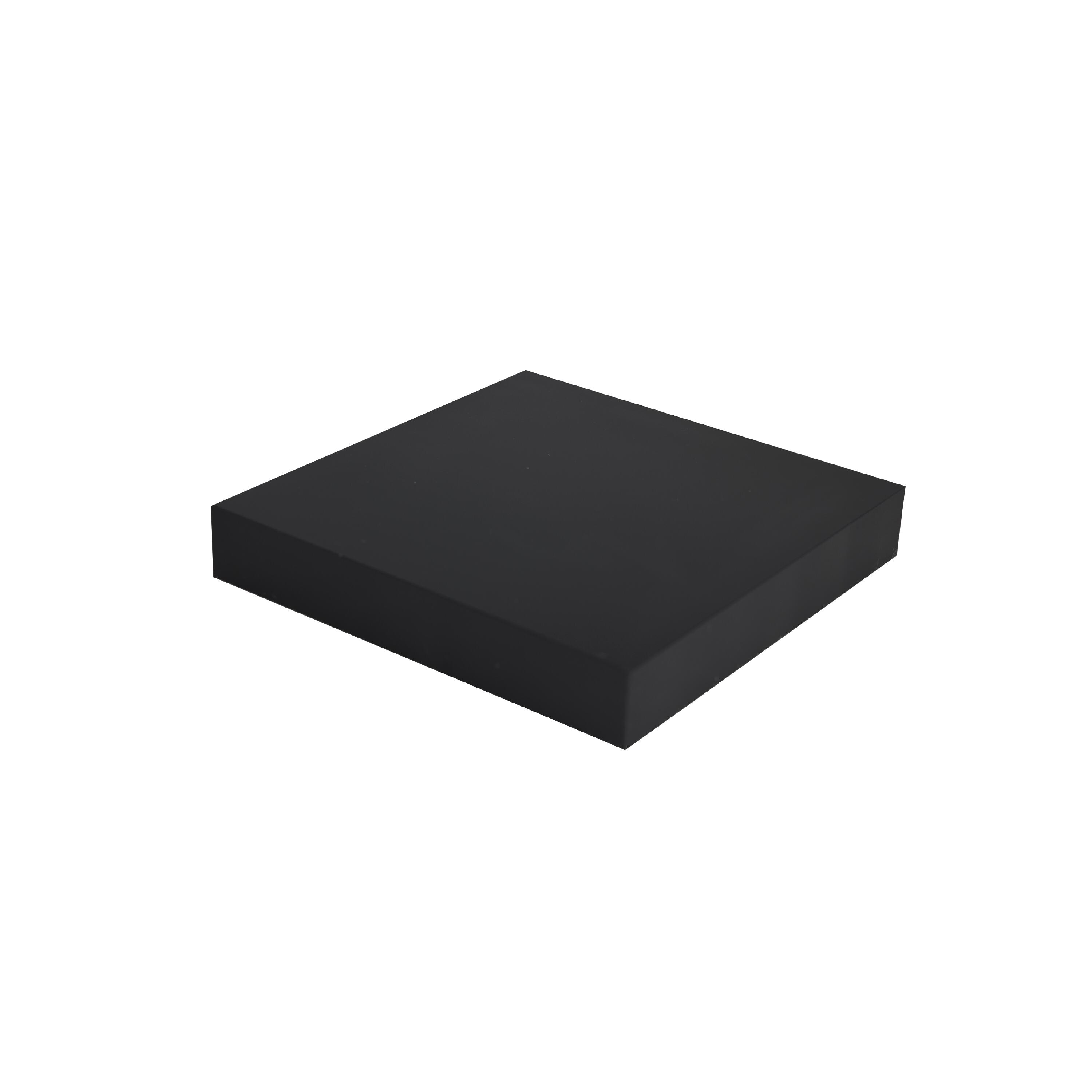Estante de pared de madera mdf spaceo cuadrado color negro 23.5x23.5 cm