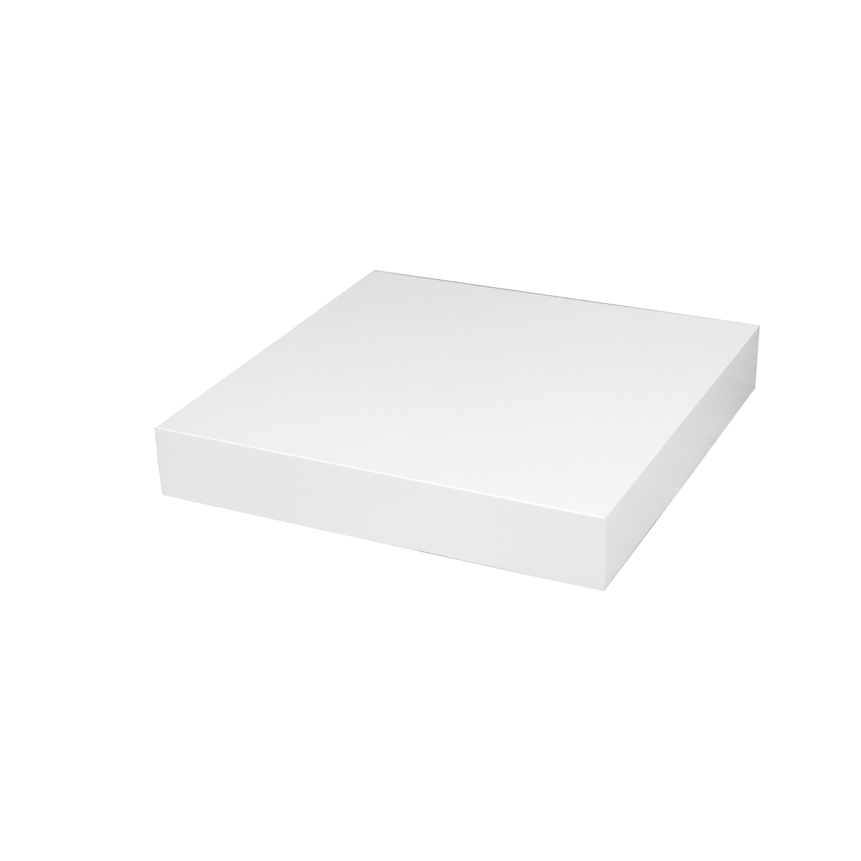 Estante de pared de madera mdf spaceo cuadrado color blanco 23.5x23.5 cm