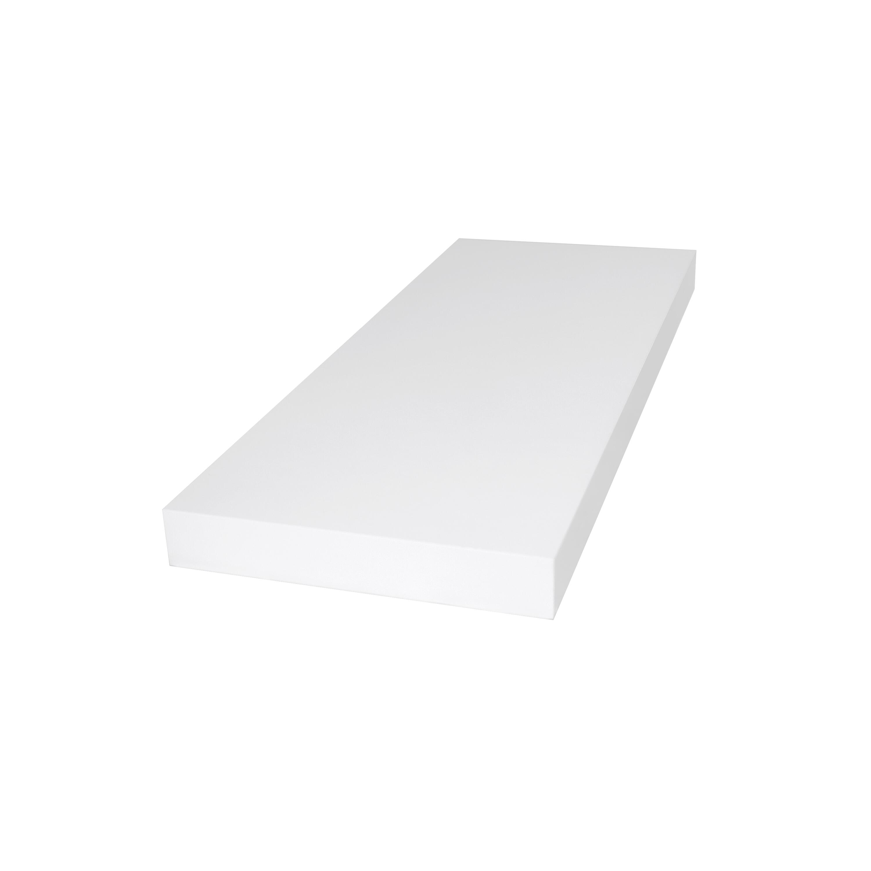 Estante de pared de madera mdf spaceo rectagular color blanco 60x23.5 cm