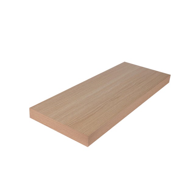 Mensola a muro SPACEO dritto in mdf L 60 x P 23.5 cm rovere