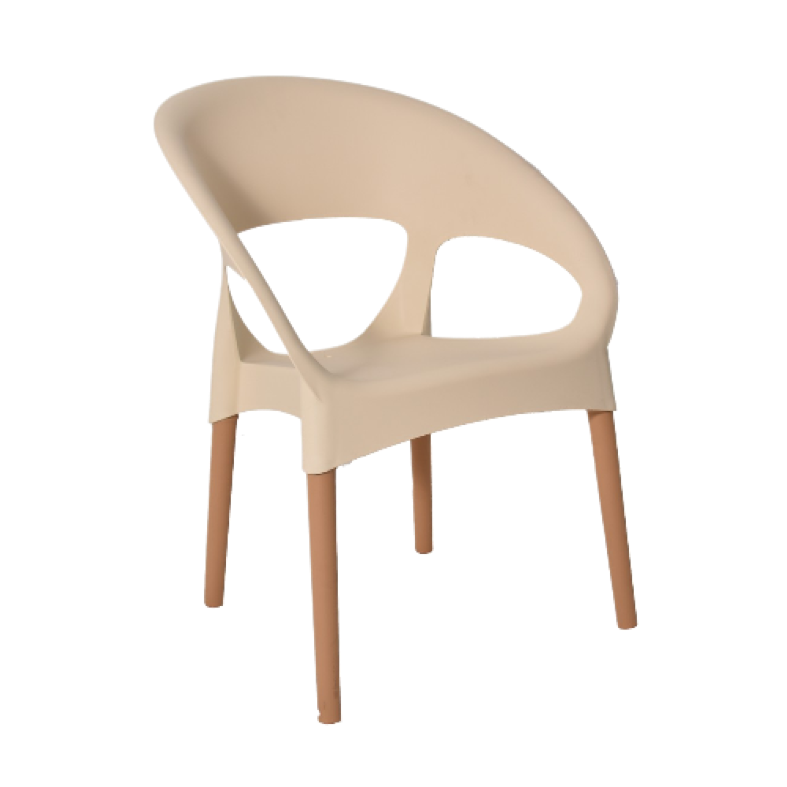 Krzesło ogrodowe Oxford brązowo-beżowe plastikowe Ołer Garden