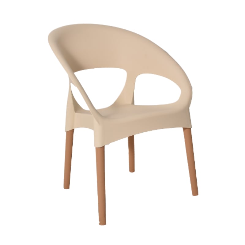 Krzesło ogrodowe Oxford brązowo-beżowe plastikowe Ołer Garden