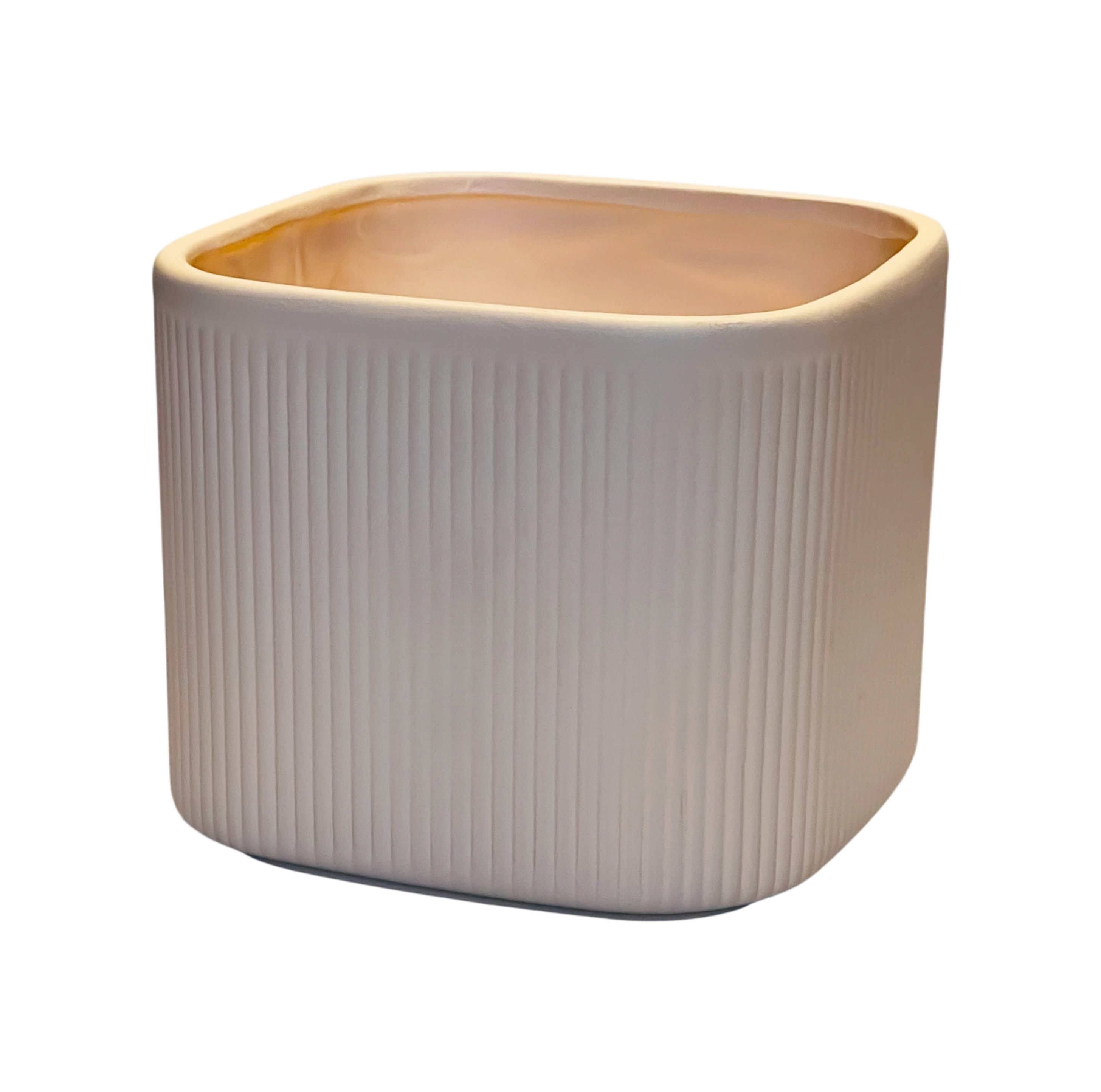 Osłonka doniczki ceramiczna Ronda 14.5x13.5 cm taupe Eko-Ceramika