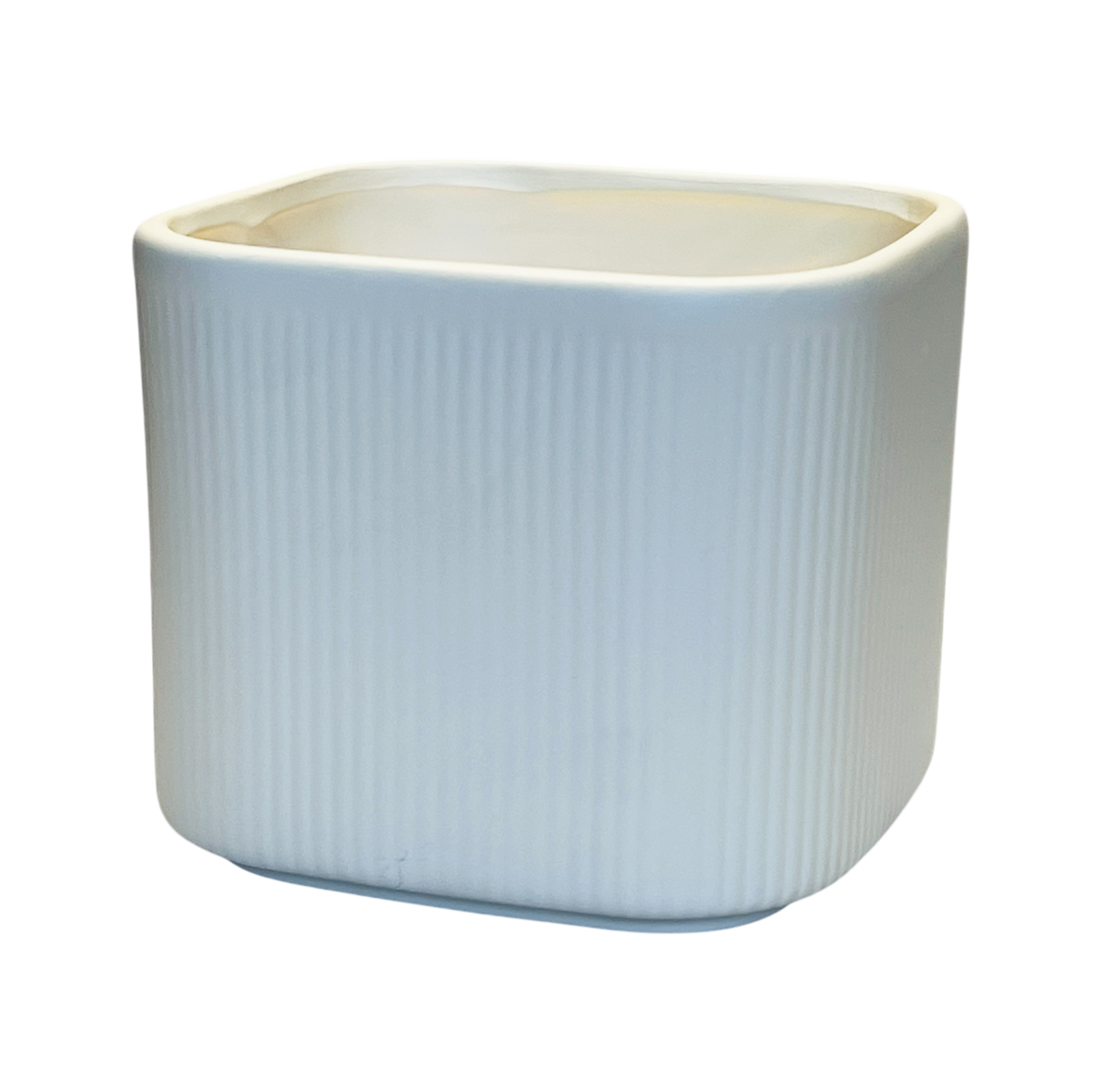 Osłonka doniczki ceramiczna Ronda 14.5x13.5 cm biały mat Eko-Ceramika