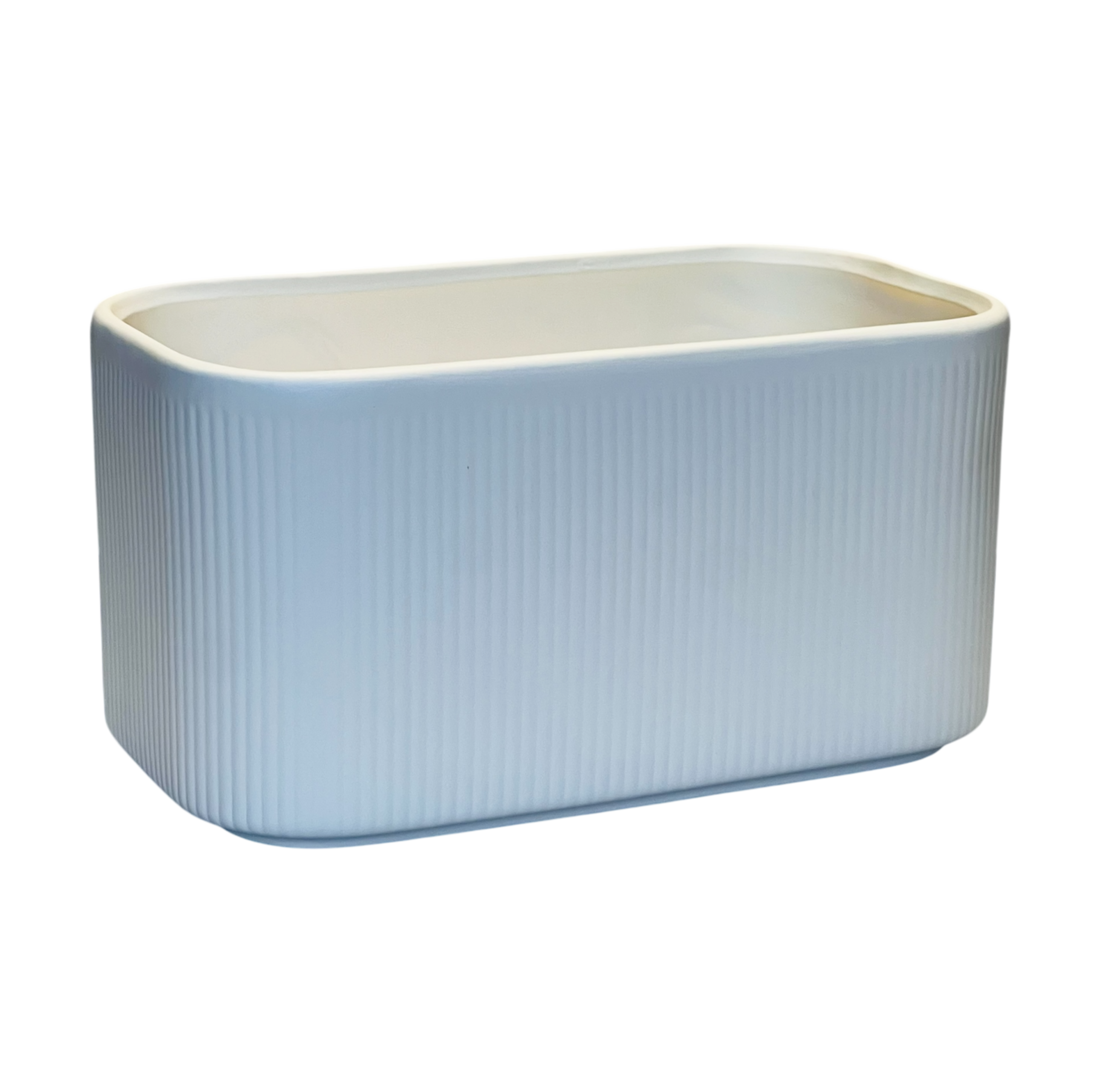 Osłonka doniczki ceramiczna Ronda 25.5x13.5 cm biały mat Eko-Ceramika
