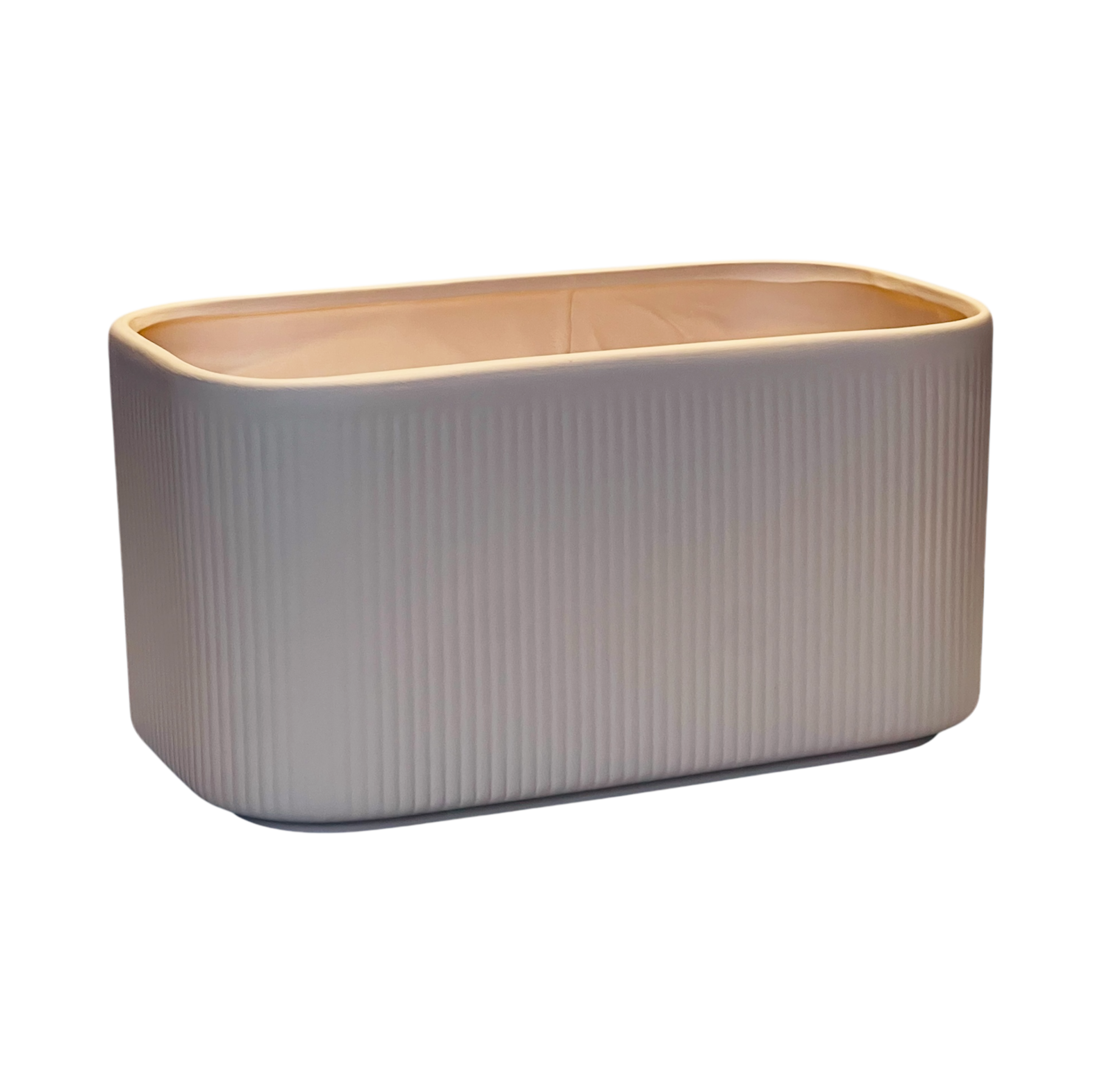 Osłonka doniczki ceramiczna Ronda 25.5x13.5 cm taupe mat Eko-Ceramika