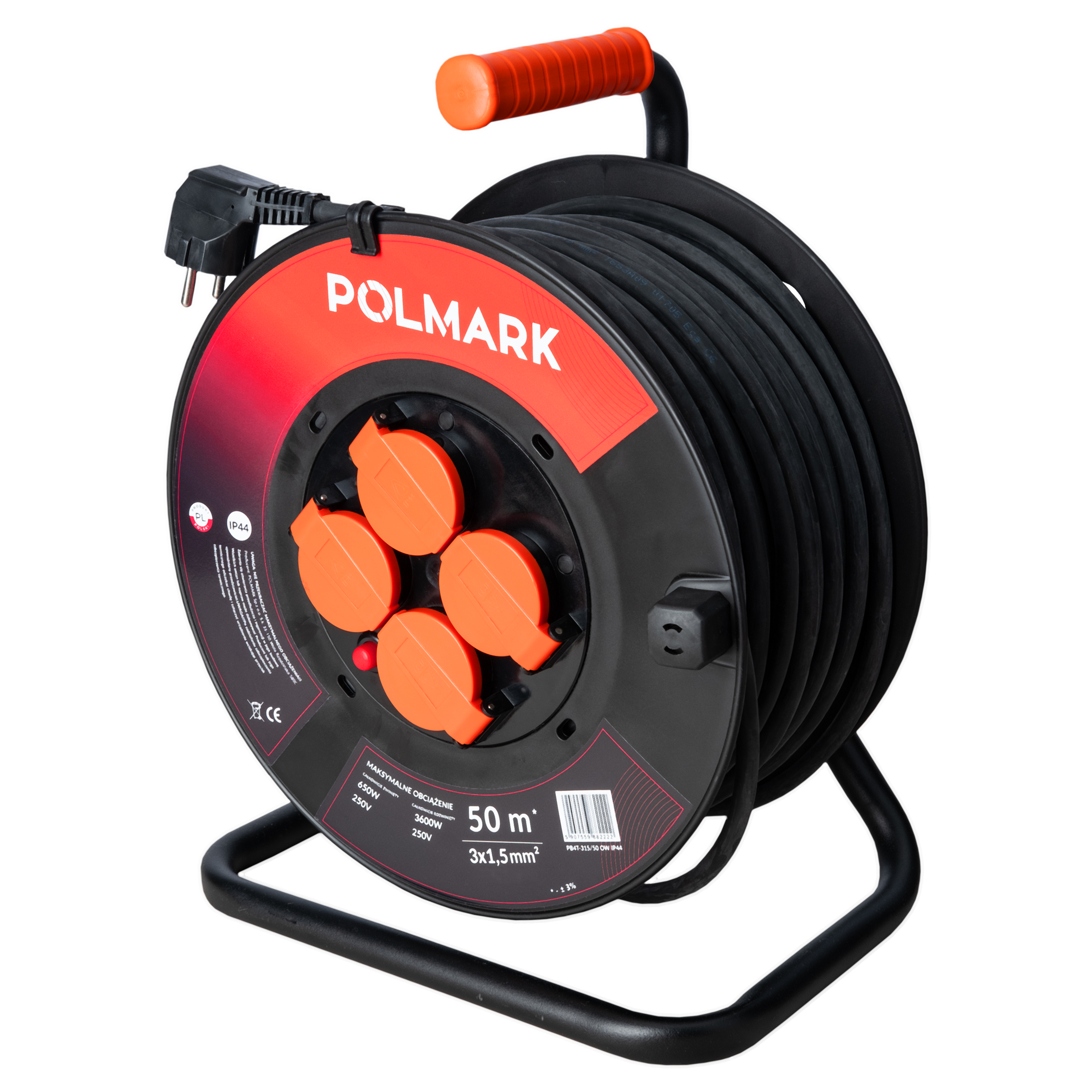 Przedłużacz bębnowy IP44 H05VV-F 50 m Polmark