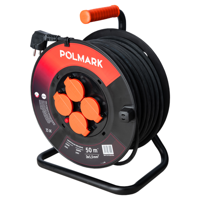 Przedłużacz bębnowy IP44 H05VV-F 50 m Polmark