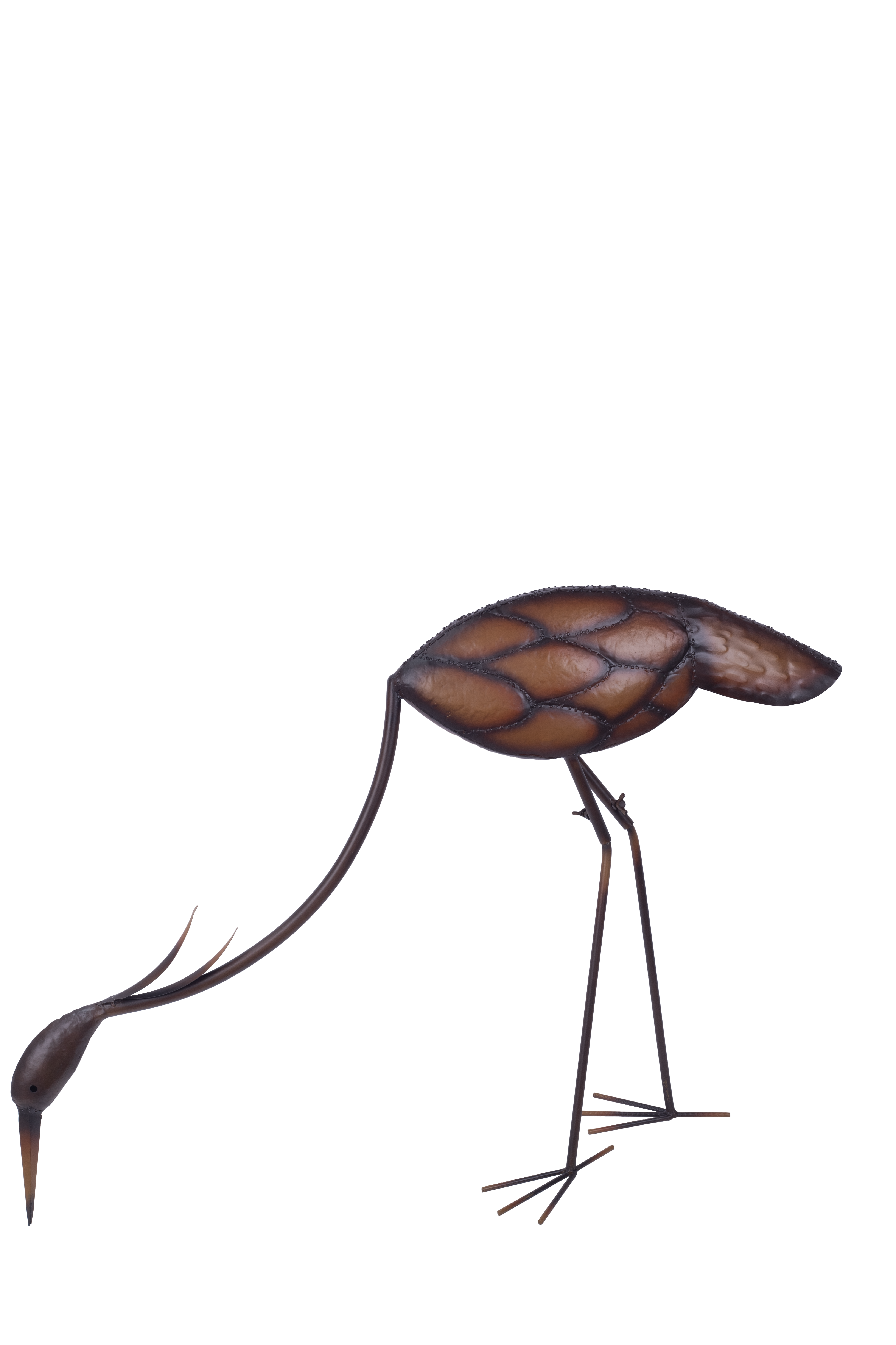 Dekoracja ogrodowa czapla 91x19x63 cm metalowa