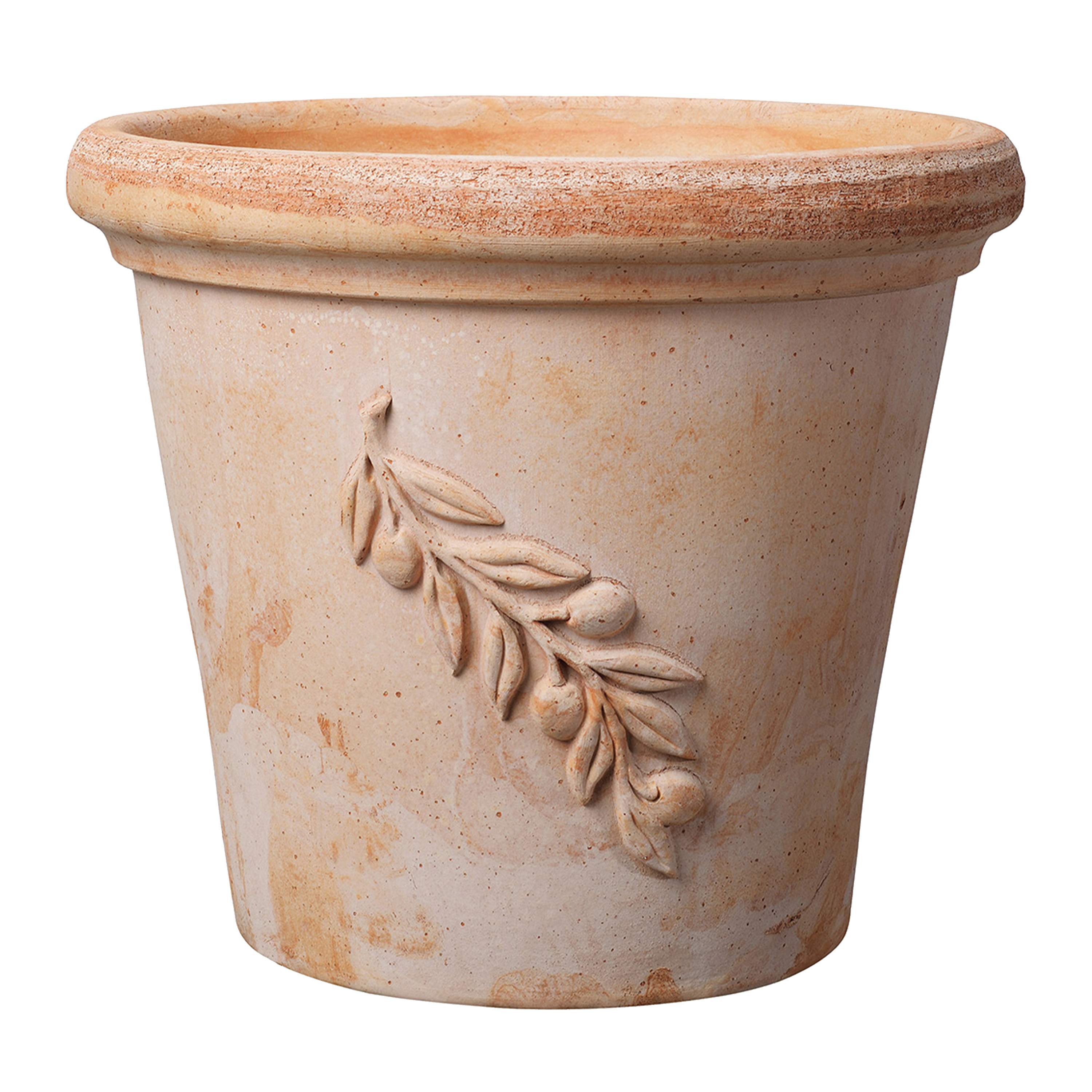 Donica gliniana śr.38 cm beżowa Olive Deroma