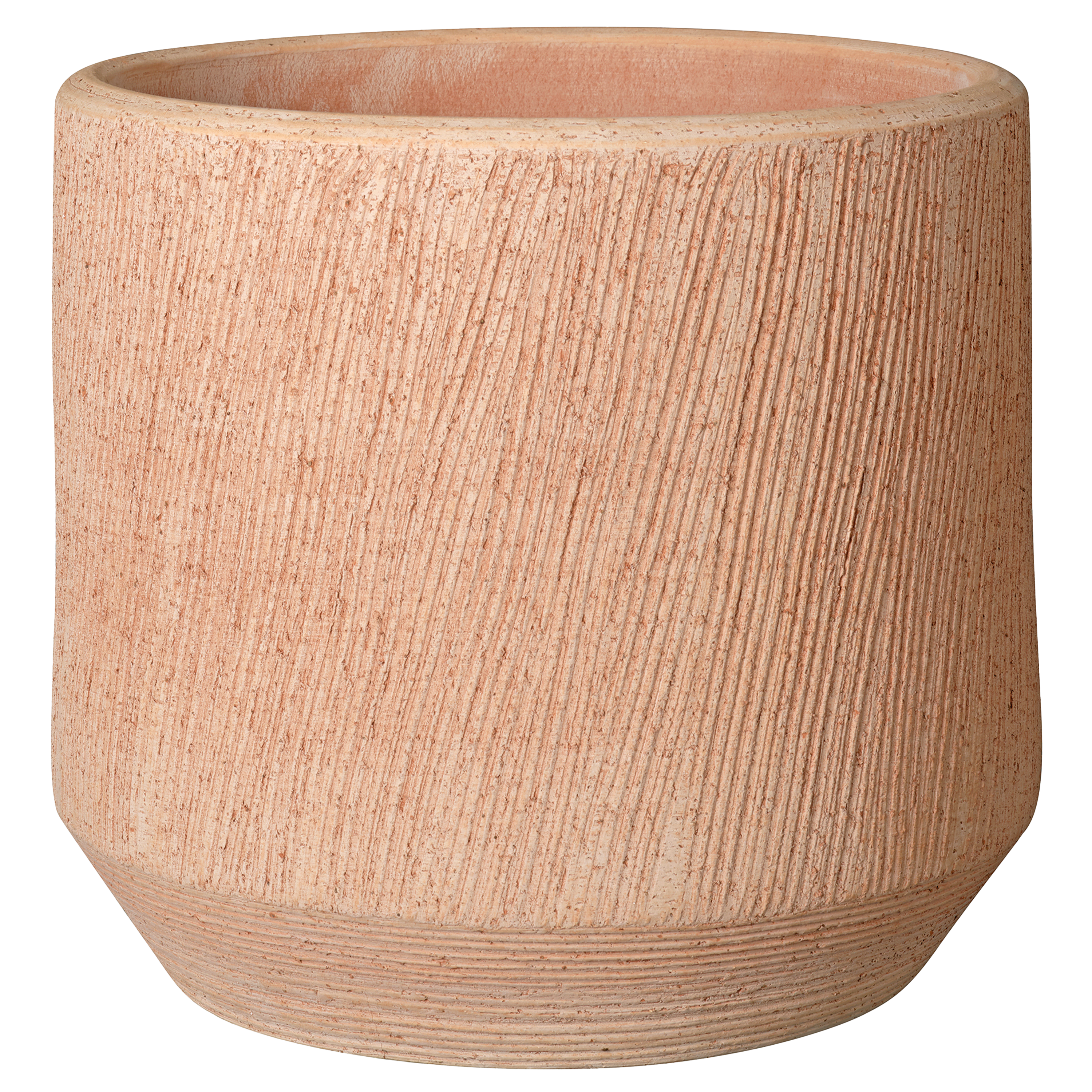 Donica gliniana śr.19 cm beżowa Graffio Deroma