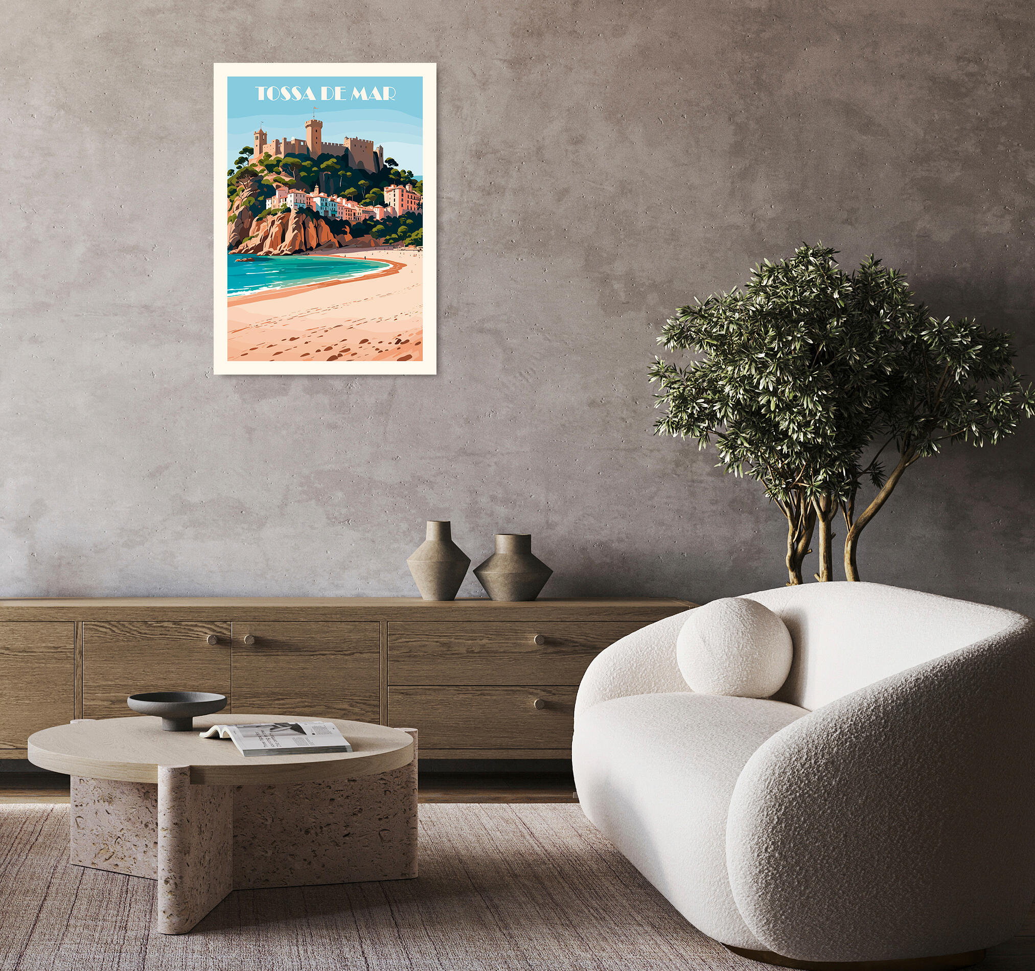 Pintura impresa sin marco tossa de mar 70 x 50 cm