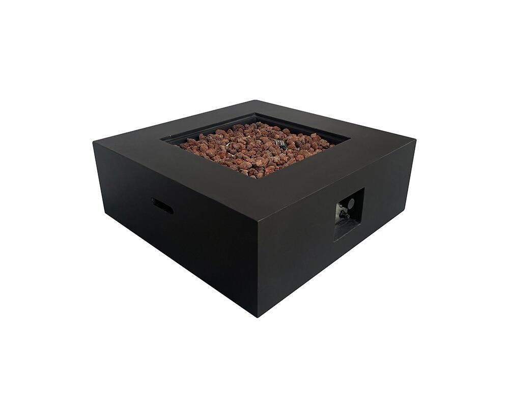 Mesa de exterior negra con brasero de gas LOA 16kw - 7