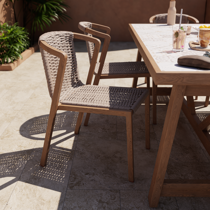 Chaise en aluminium et résine effet naturel Gaia NATERIAL | Leroy Merlin