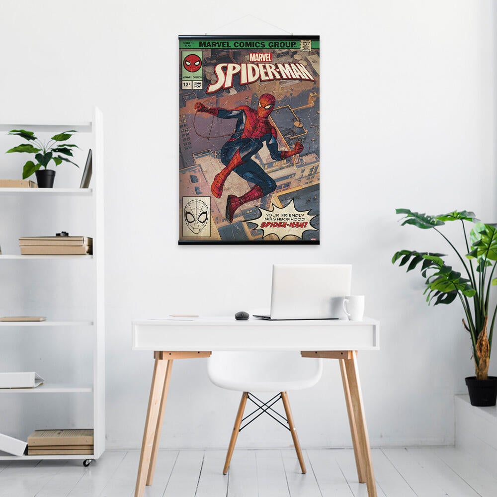 Tableau Spider-Man Marvel avec Cadre sous Verre - Déco Salon & Chambre