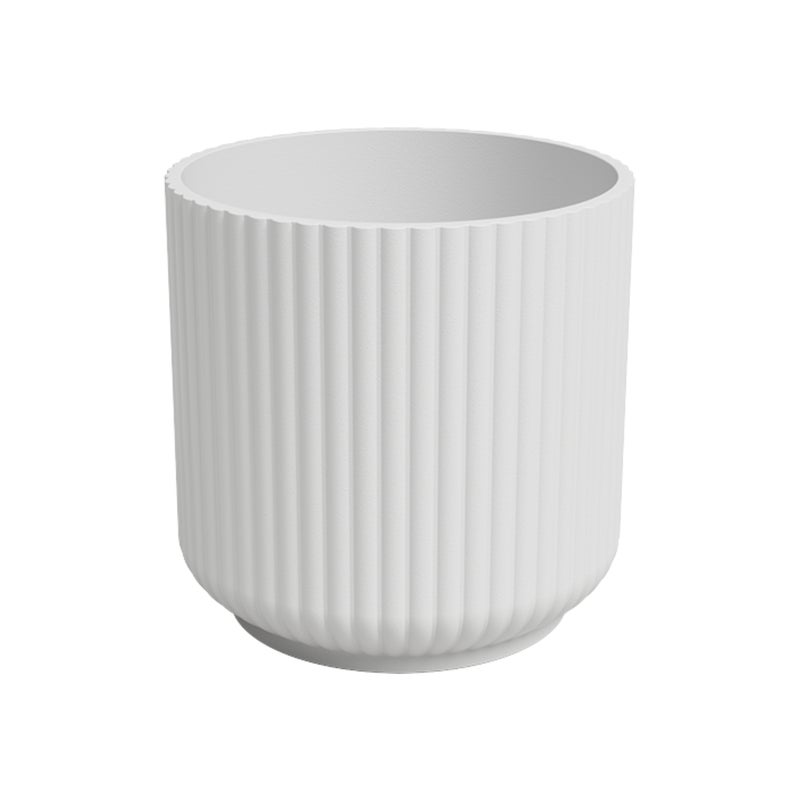 Osłonka doniczki gliniana Luna 13.5cm biała Artevasi