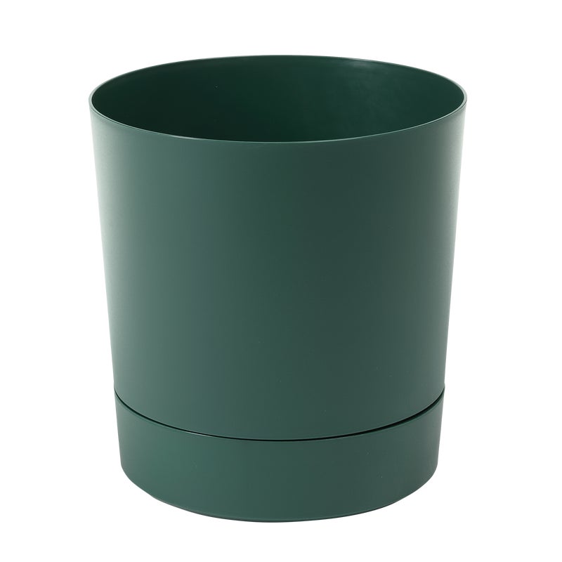 Doniczka plastikowa Aura 32.5cm zielona gładka Lamela