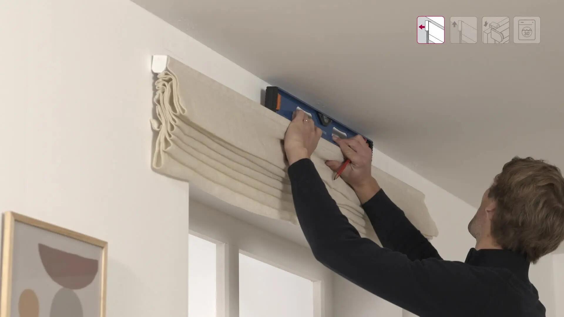 Roleta rzymska Pharell Pleat 80 x 175 cm biała Inspire - 3