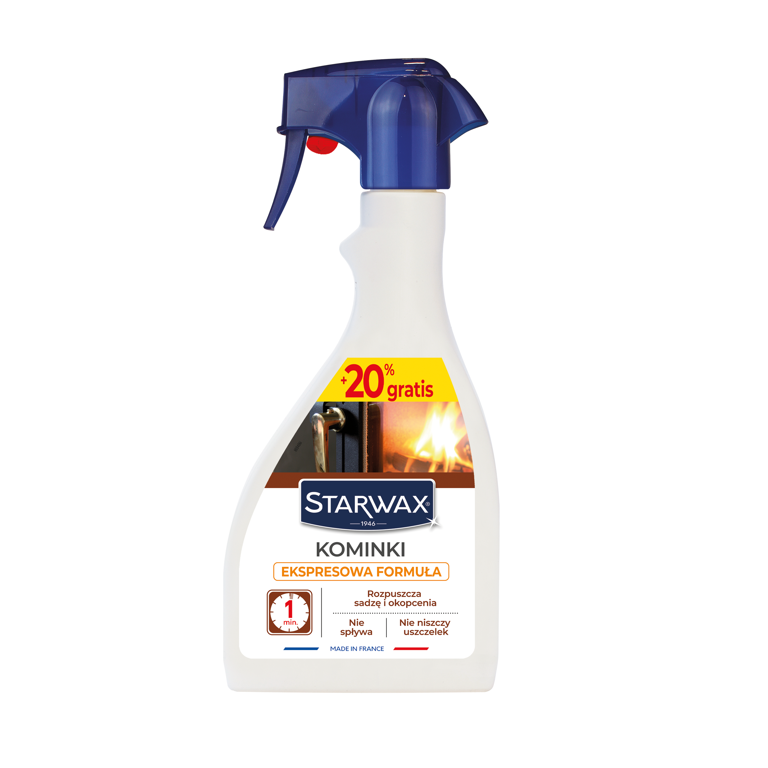 Pianka czyszcząca do szyb kominowych Kominki 0.5 l + 20% Starwax