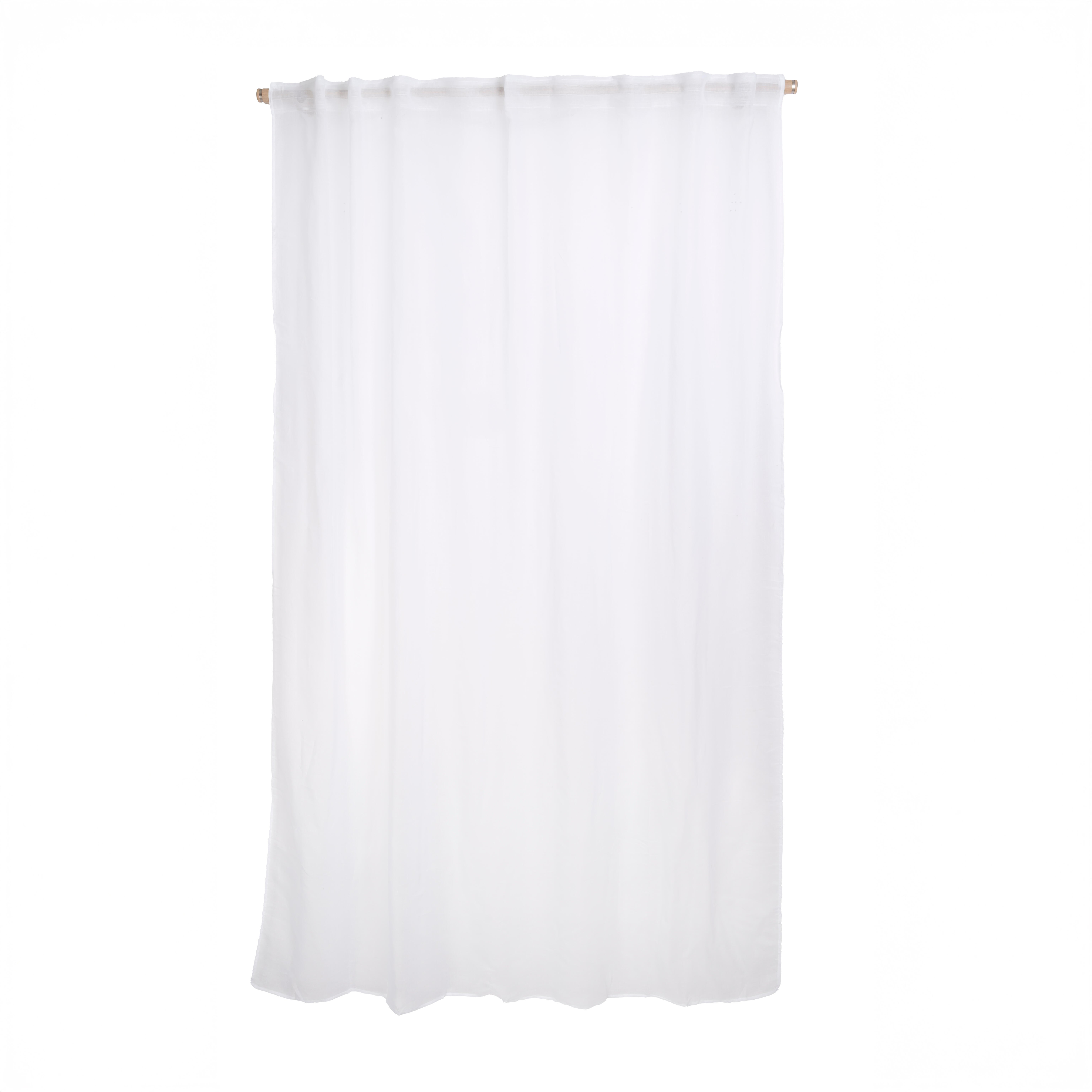 Visillo  cinta frunce Deryl  INSPIRE liso blanco de 200x280cm - 9
