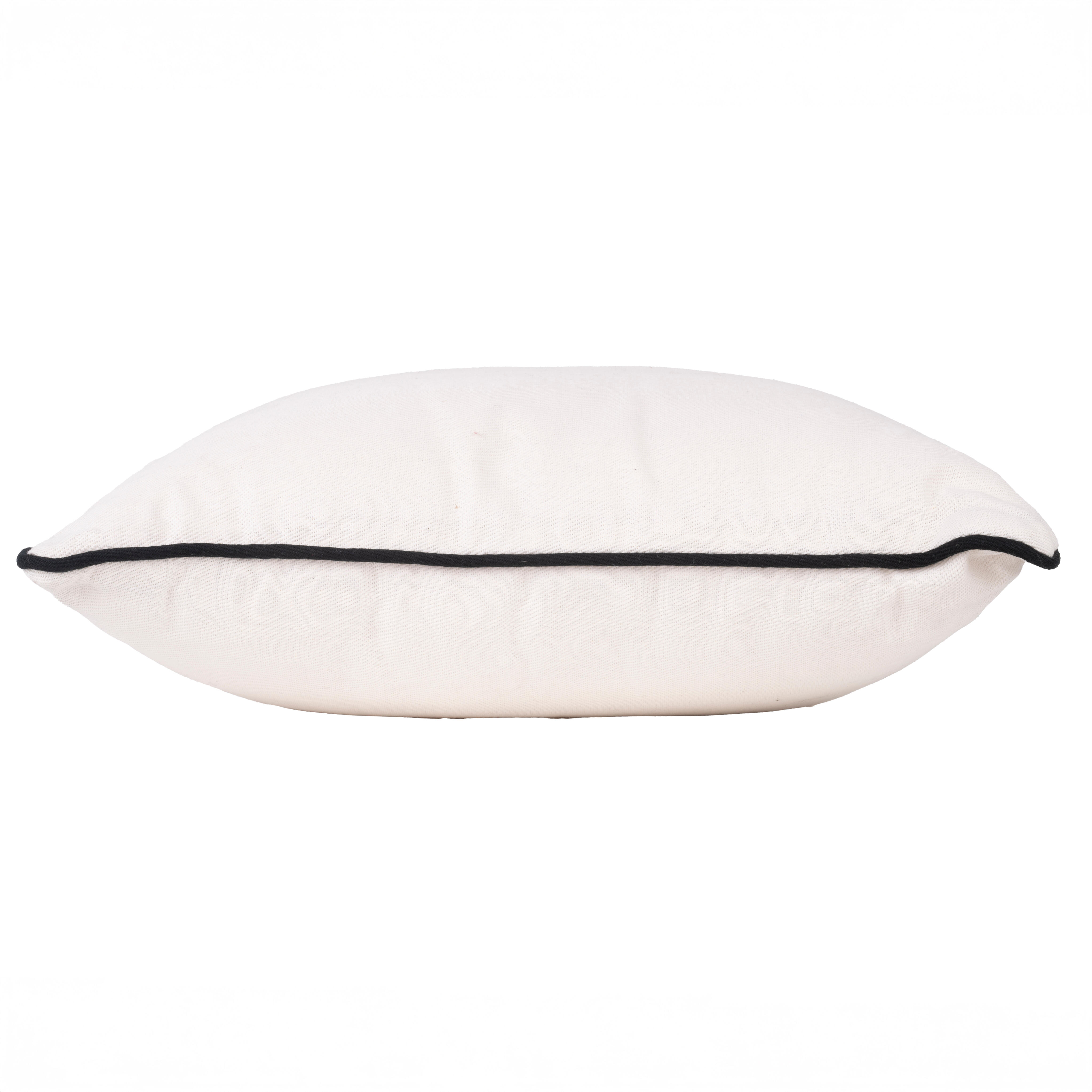 Cojín decorativo cuadrado Kalpe algodón liso blanco INSPIRE 45x45cm - 5