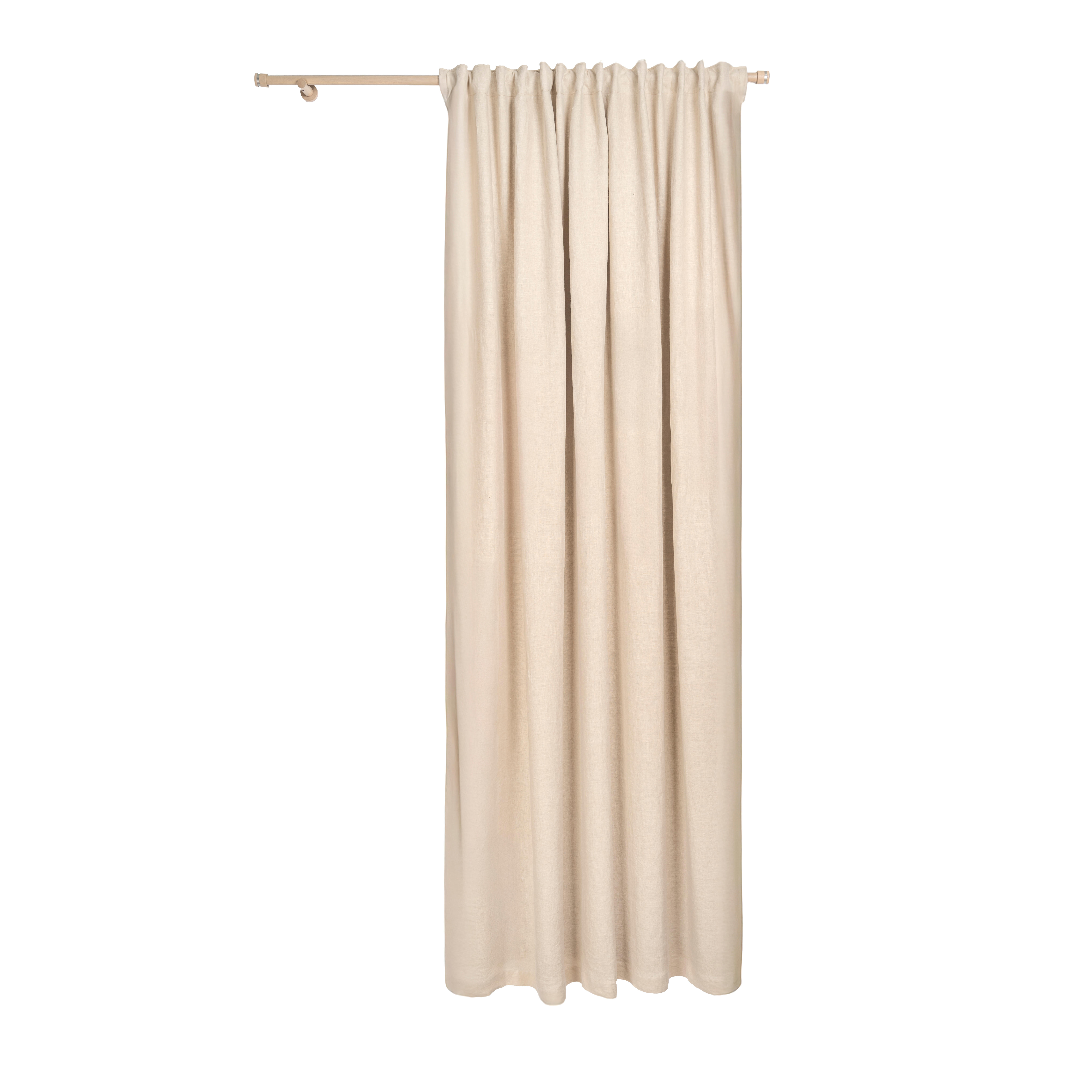 Cortina cinta frunce, trabilla oculta Danae Blackout 100% lino lavado de 200x280cm INSPIRE liso natural. Incluye cinta termoadhesiva - 8