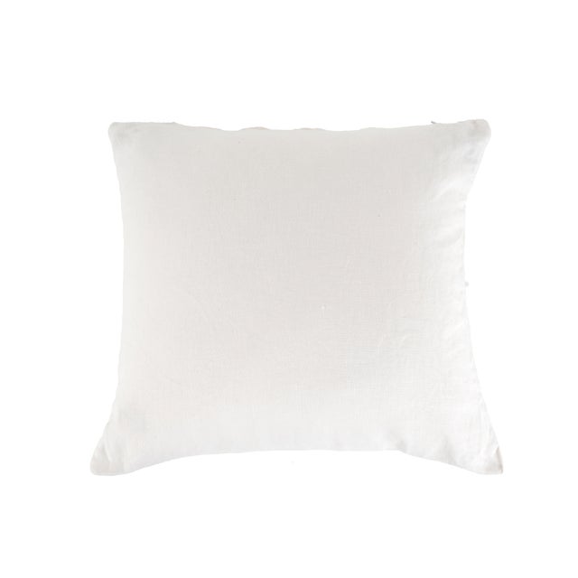 Funda de cojín cuadrada Danae 100% lino lavado 45 x 45 cm INSPIRE liso blanco doble cara con cremallera