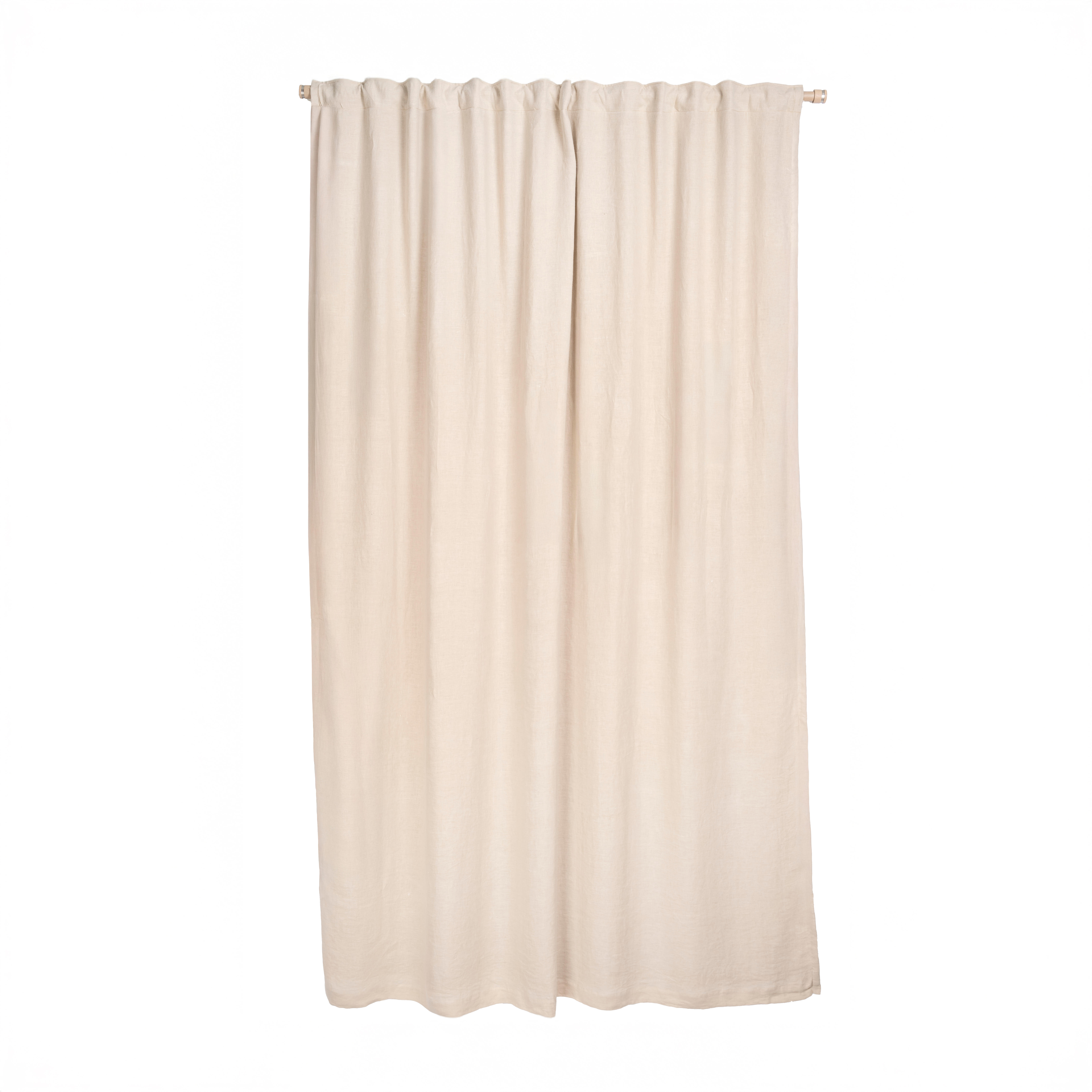 Cortina cinta frunce, trabilla oculta Danae Blackout 100% lino lavado de 200x280cm INSPIRE liso natural. Incluye cinta termoadhesiva - 9