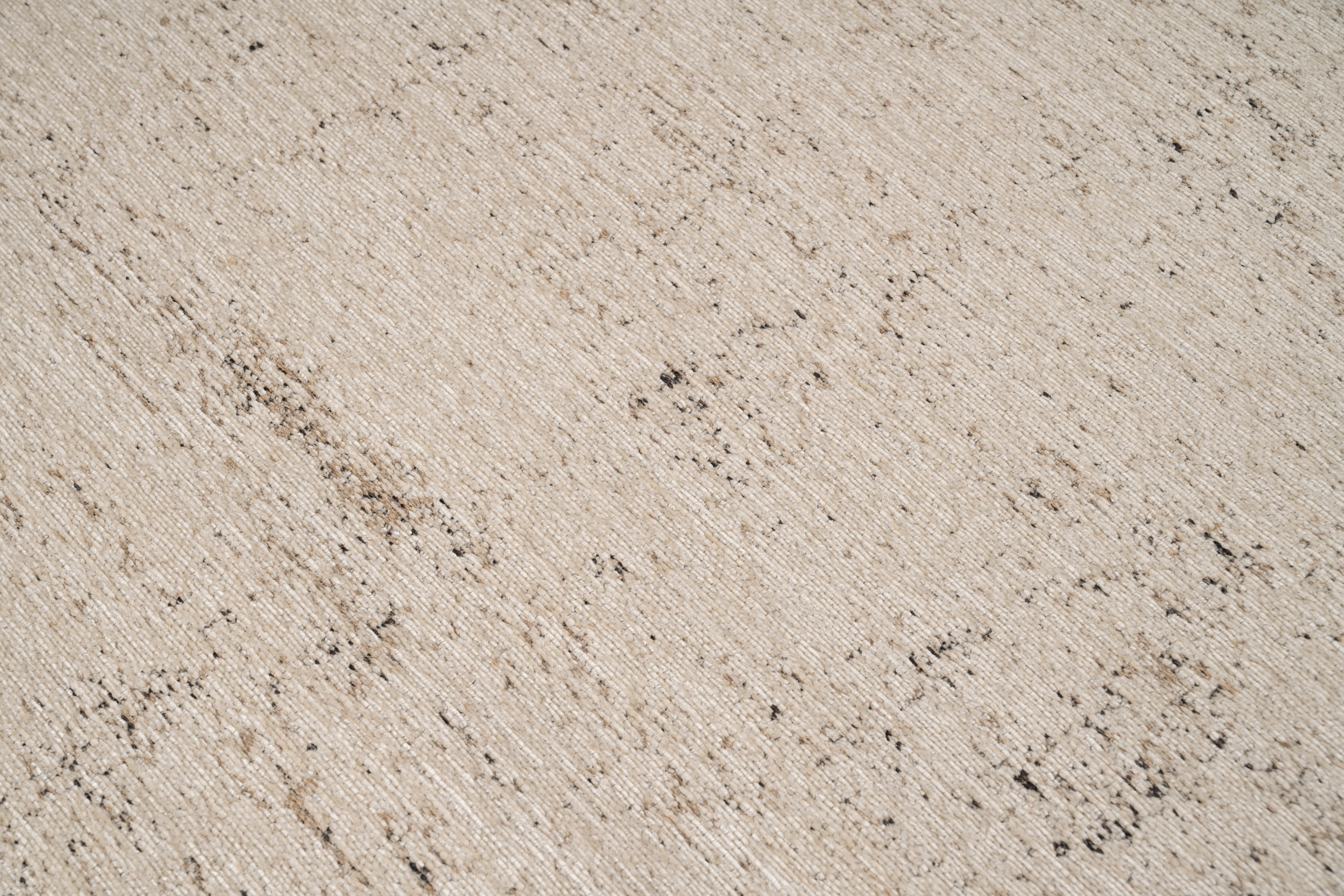 Alfombra poliéster Sparkles 160x230cm tejido plano INSPIRE liso crema - 6