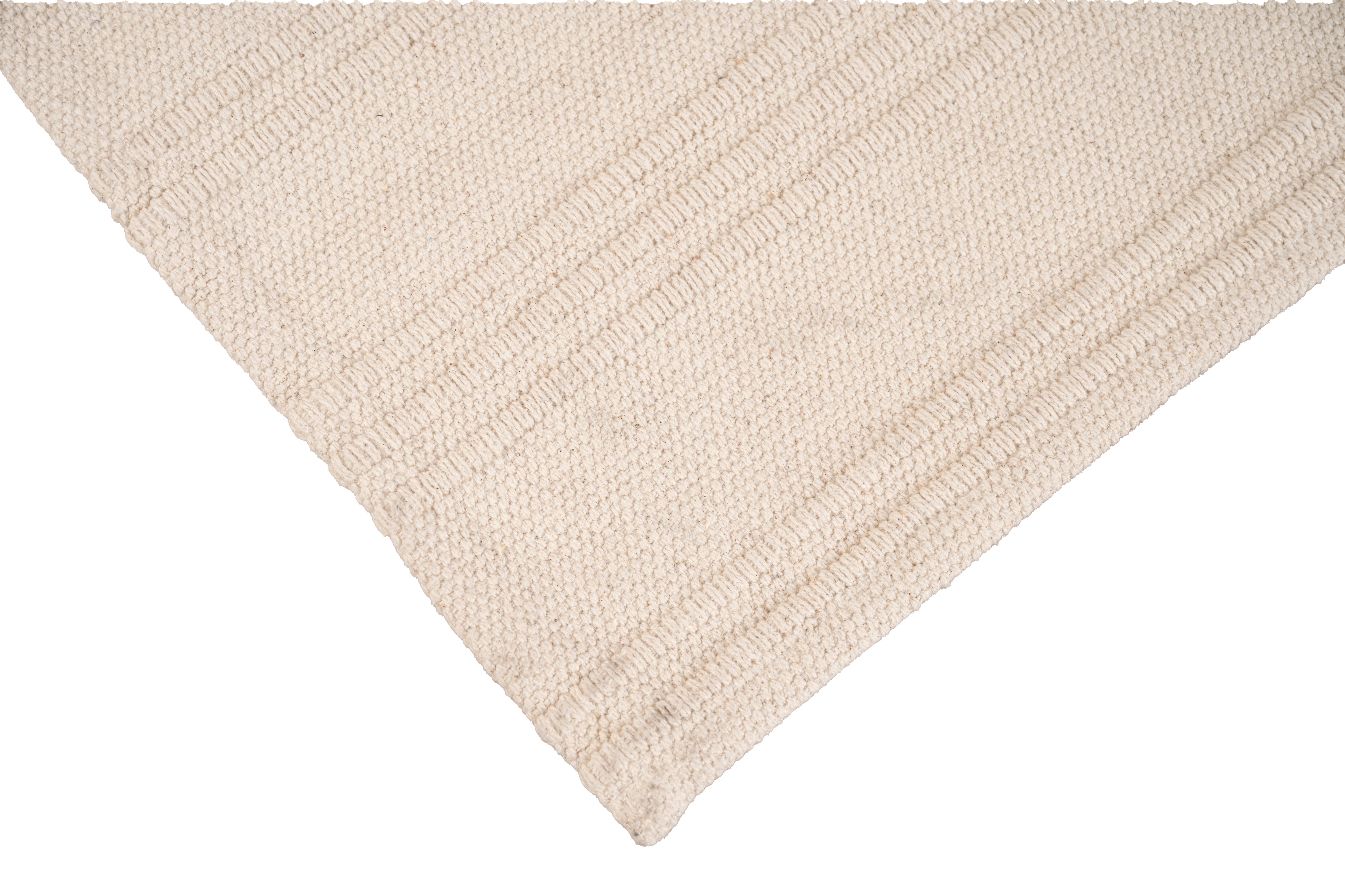 Alfombra algodón Cotty 160x230cm tejido plano  liso beige paper - 9