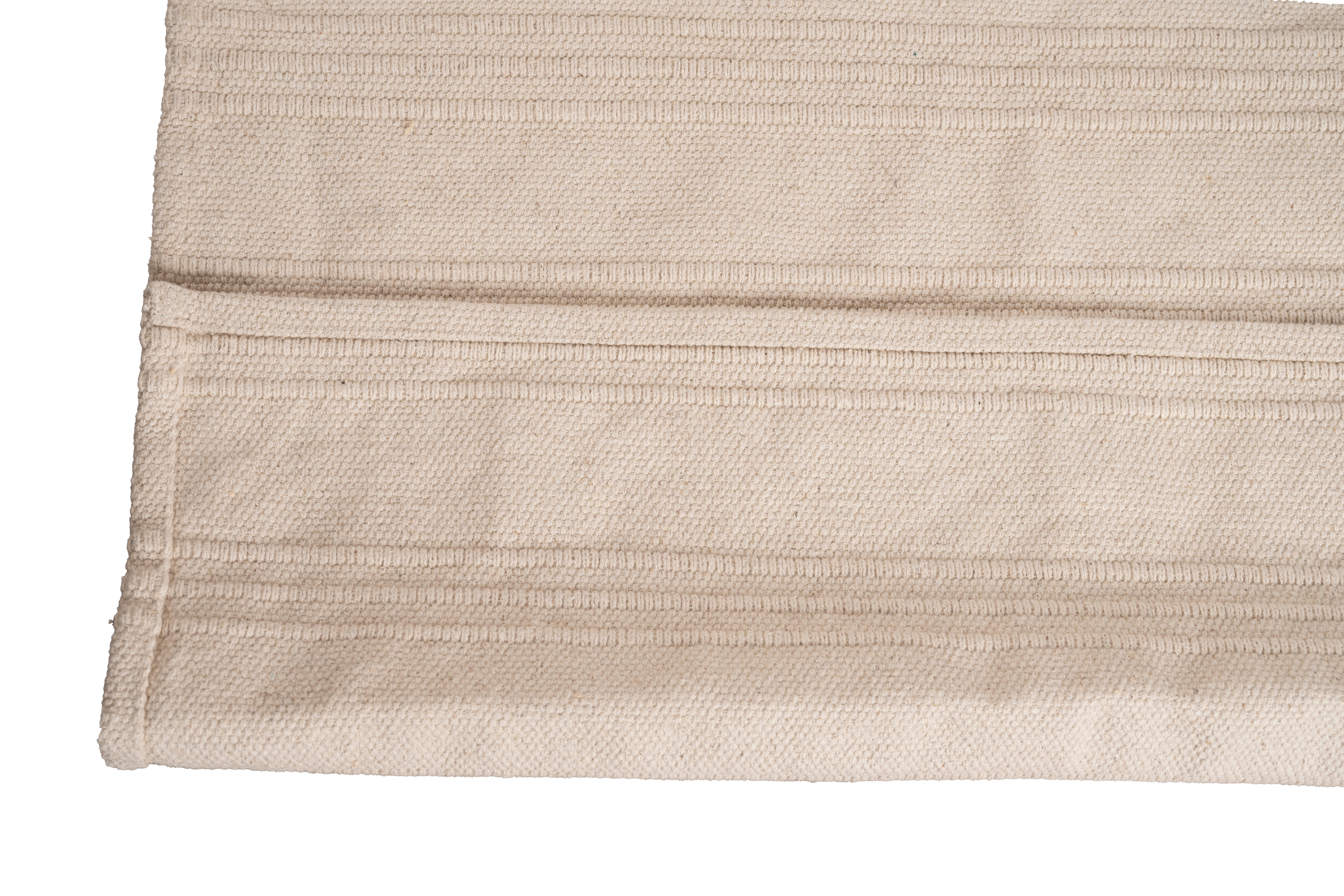 Alfombra algodón Cotty 160x230cm tejido plano  liso beige paper - 8