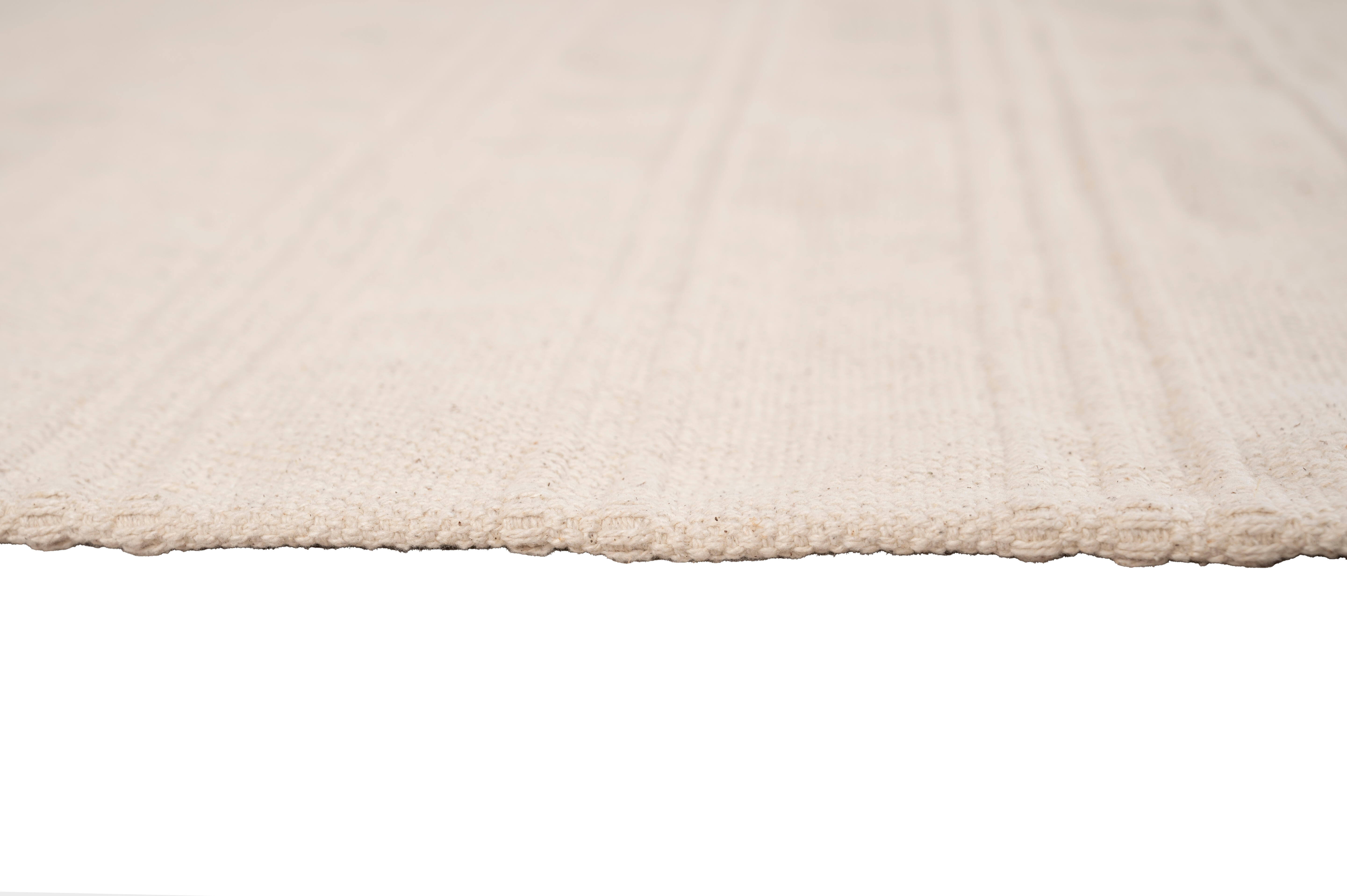 Alfombra algodón Cotty 160x230cm tejido plano  liso beige paper - 7