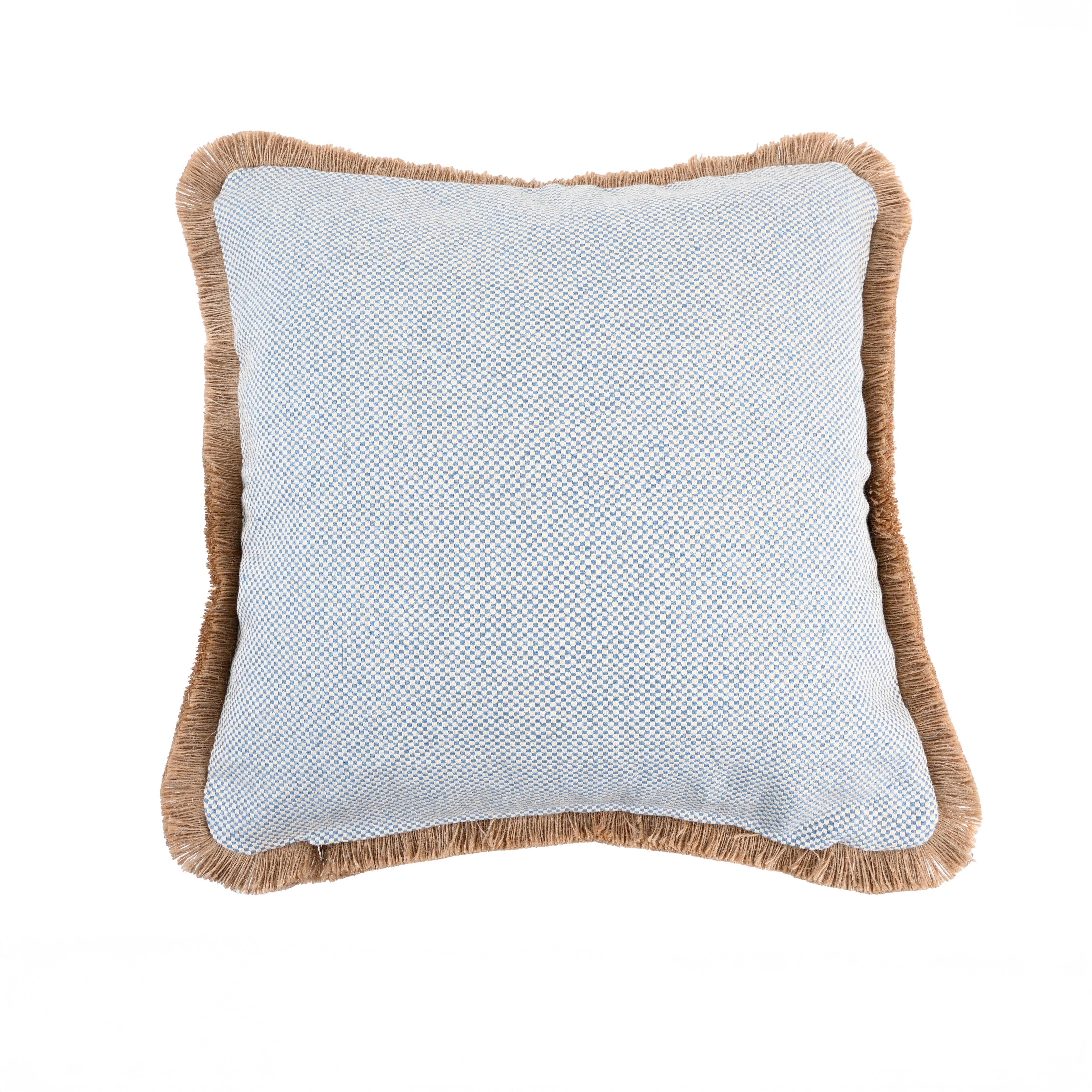 Almofada Coralium 45x45cm algodão azul e bege - 16