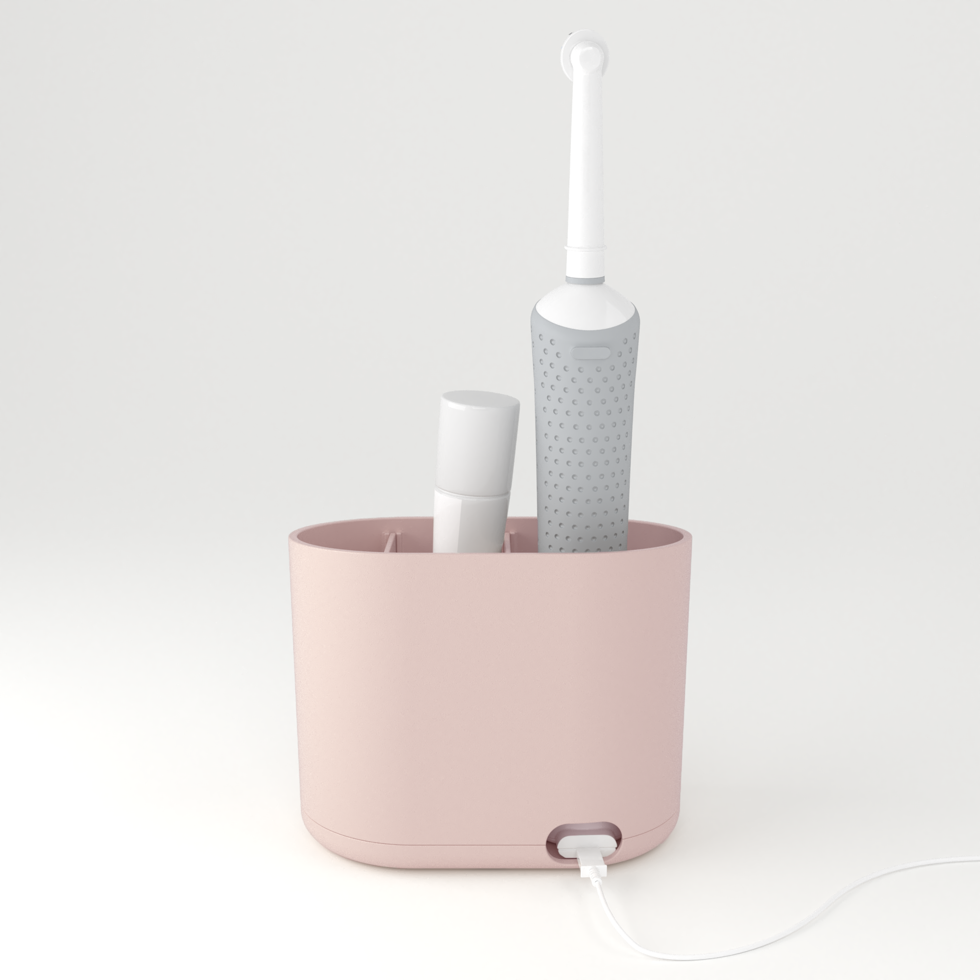 Porte-brosse à dent 3 compartiments Easy rose SENSEA - 2