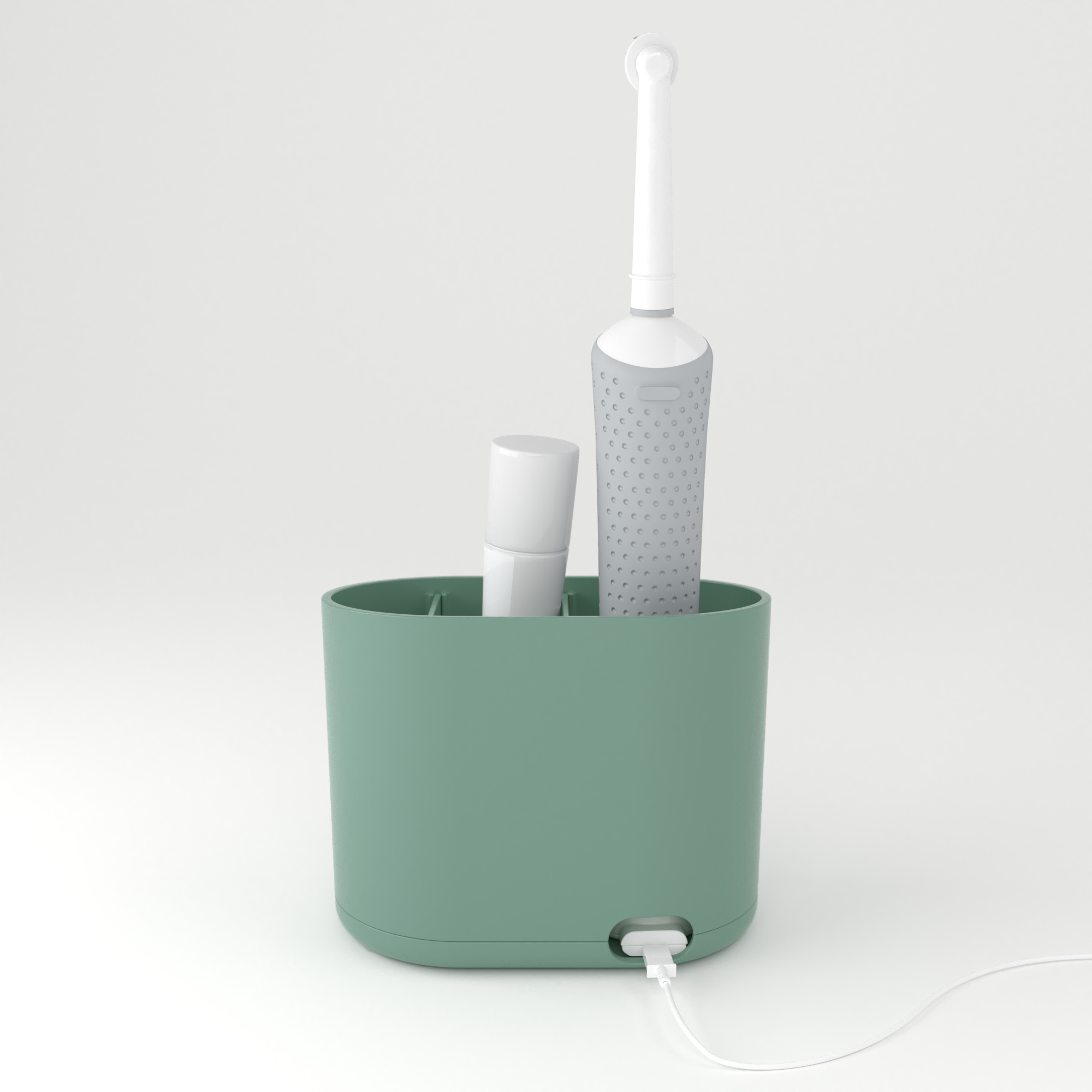 Porte-brosse à dent 3 compartiments Easy vert SENSEA - 2