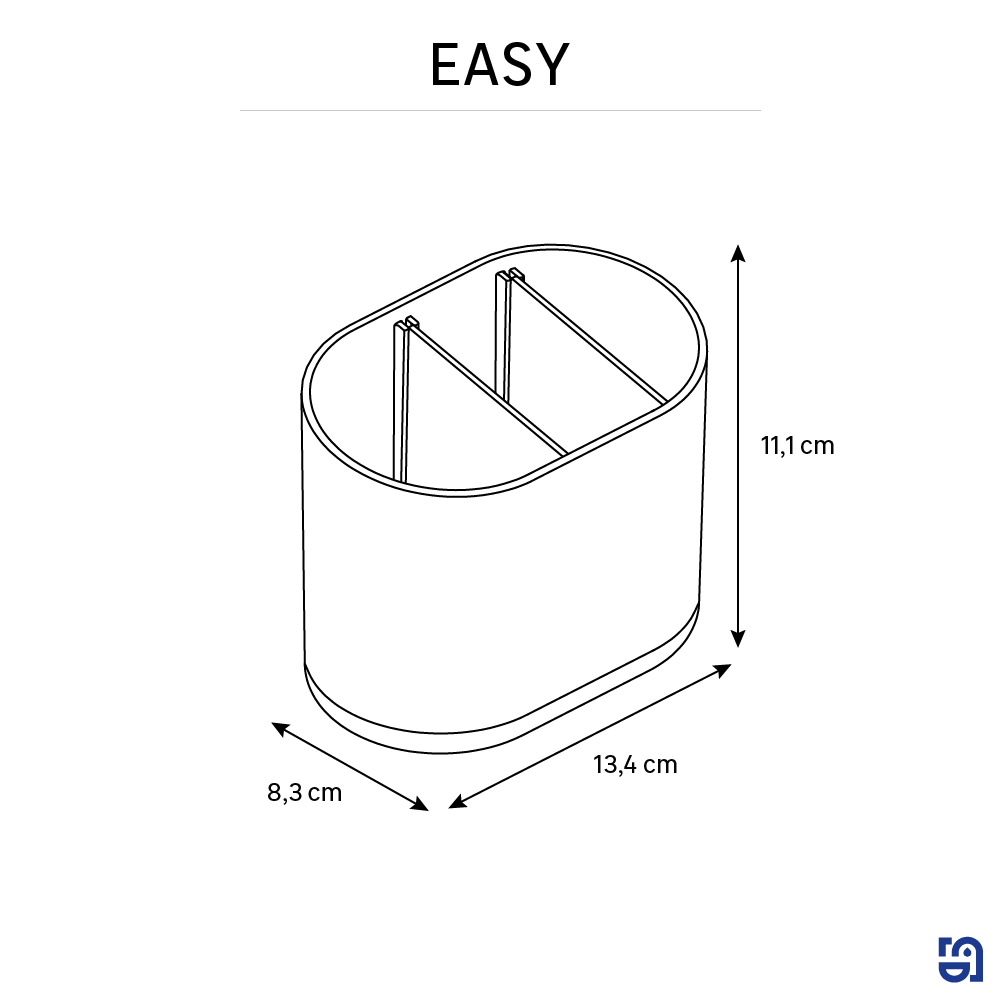 Suporte para escovas de dentes preto Sensea Easy - 8