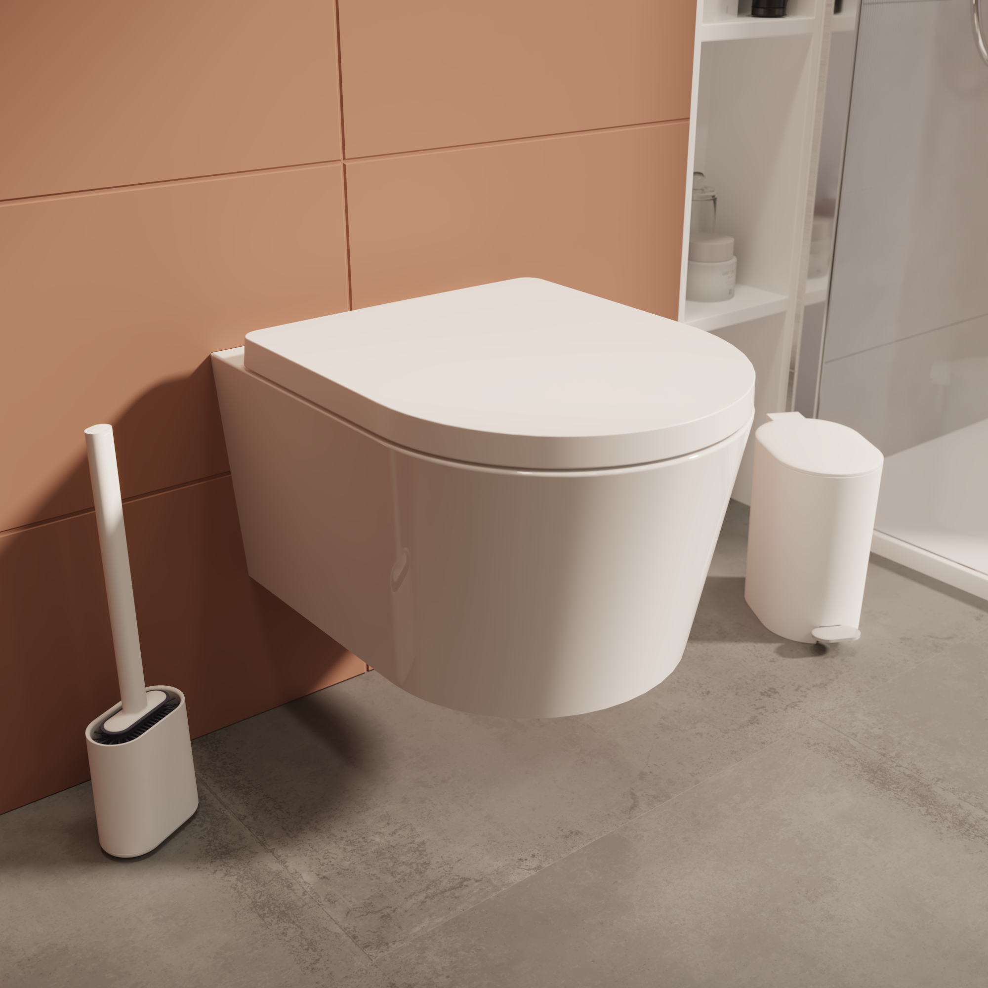 Papelera baño Easy blanco 3L - 3