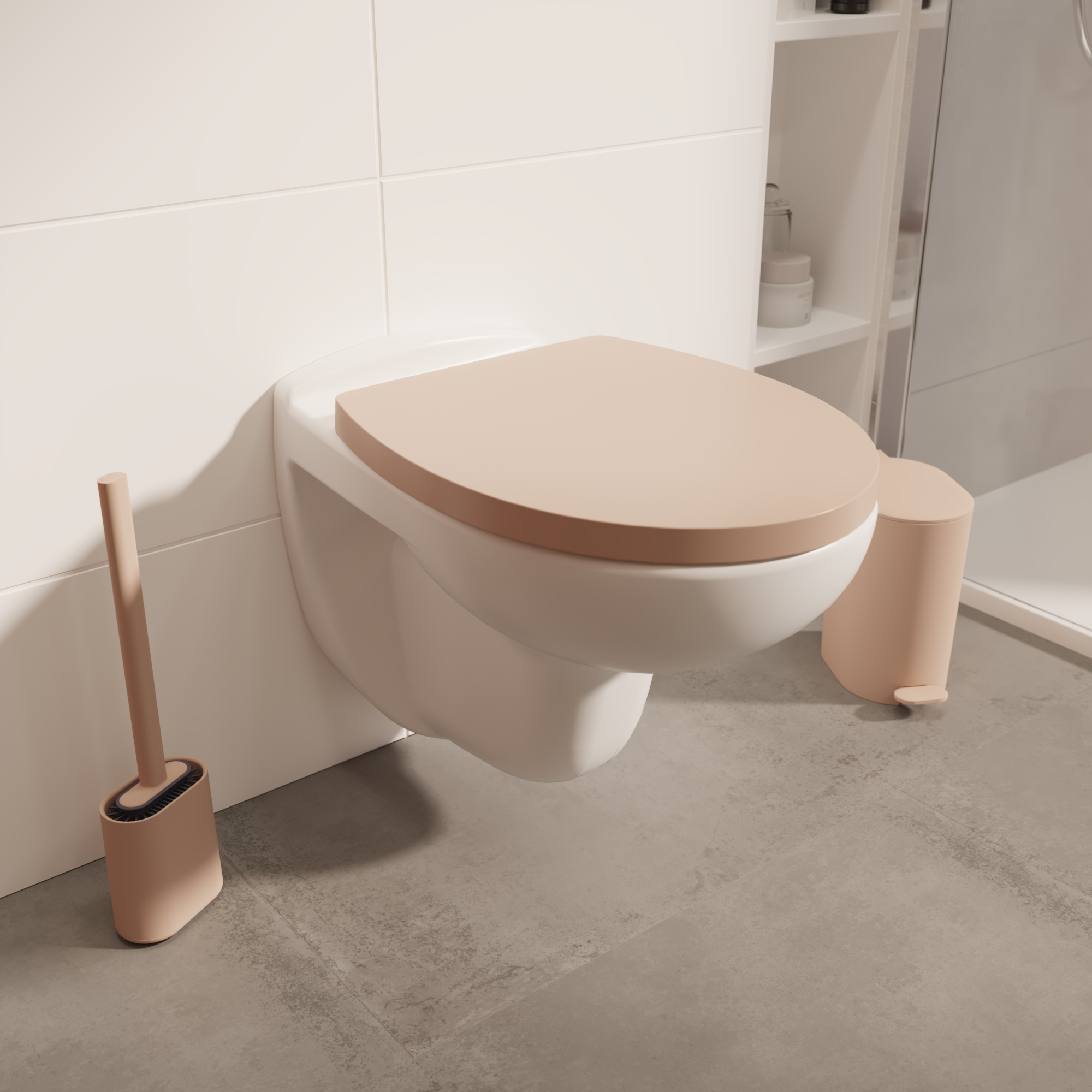 Łazienkowy kosz na śmieci Easy 3L różowy Sensea - 8