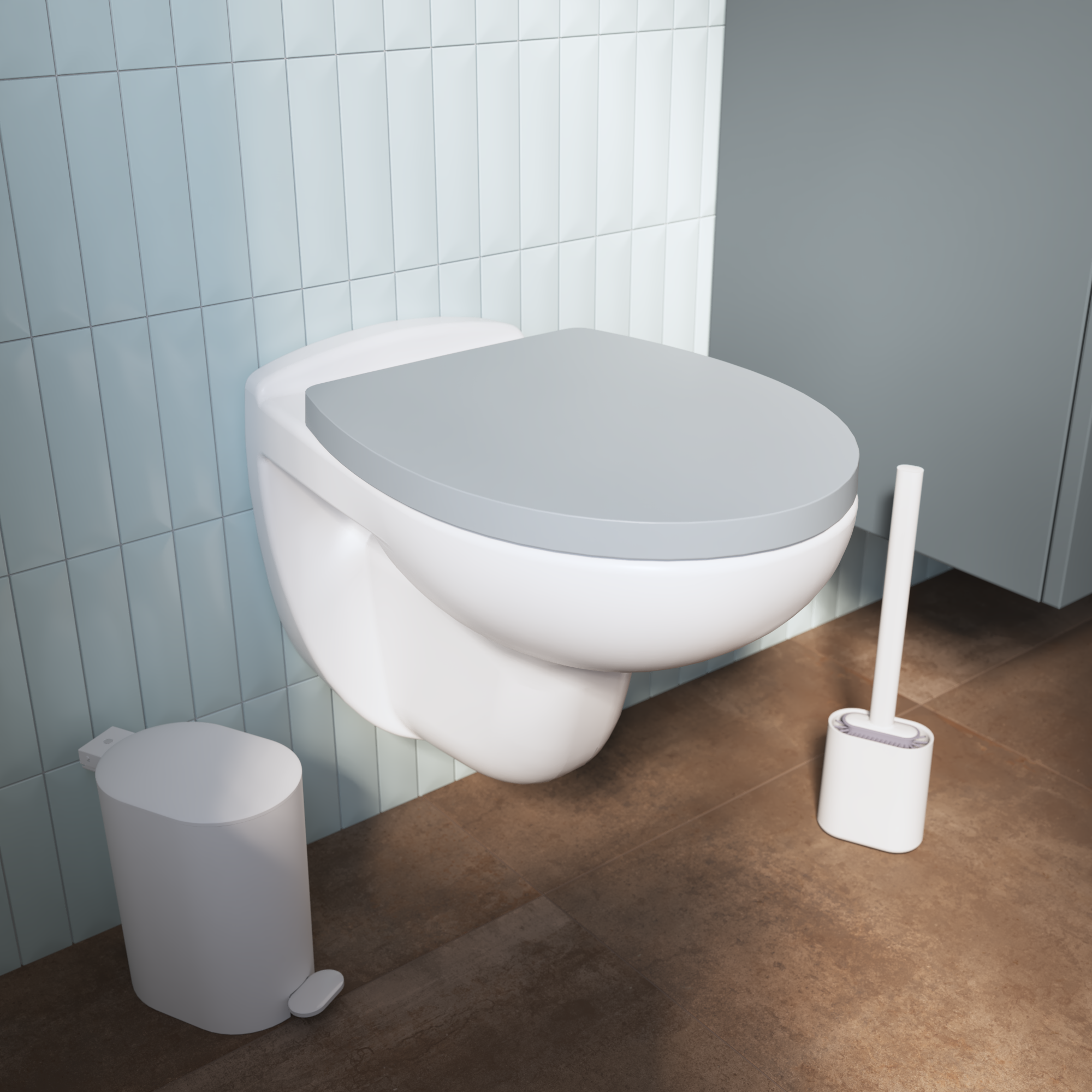 Abattant frein de chute polypropylène gris SENSEA Easy - 3