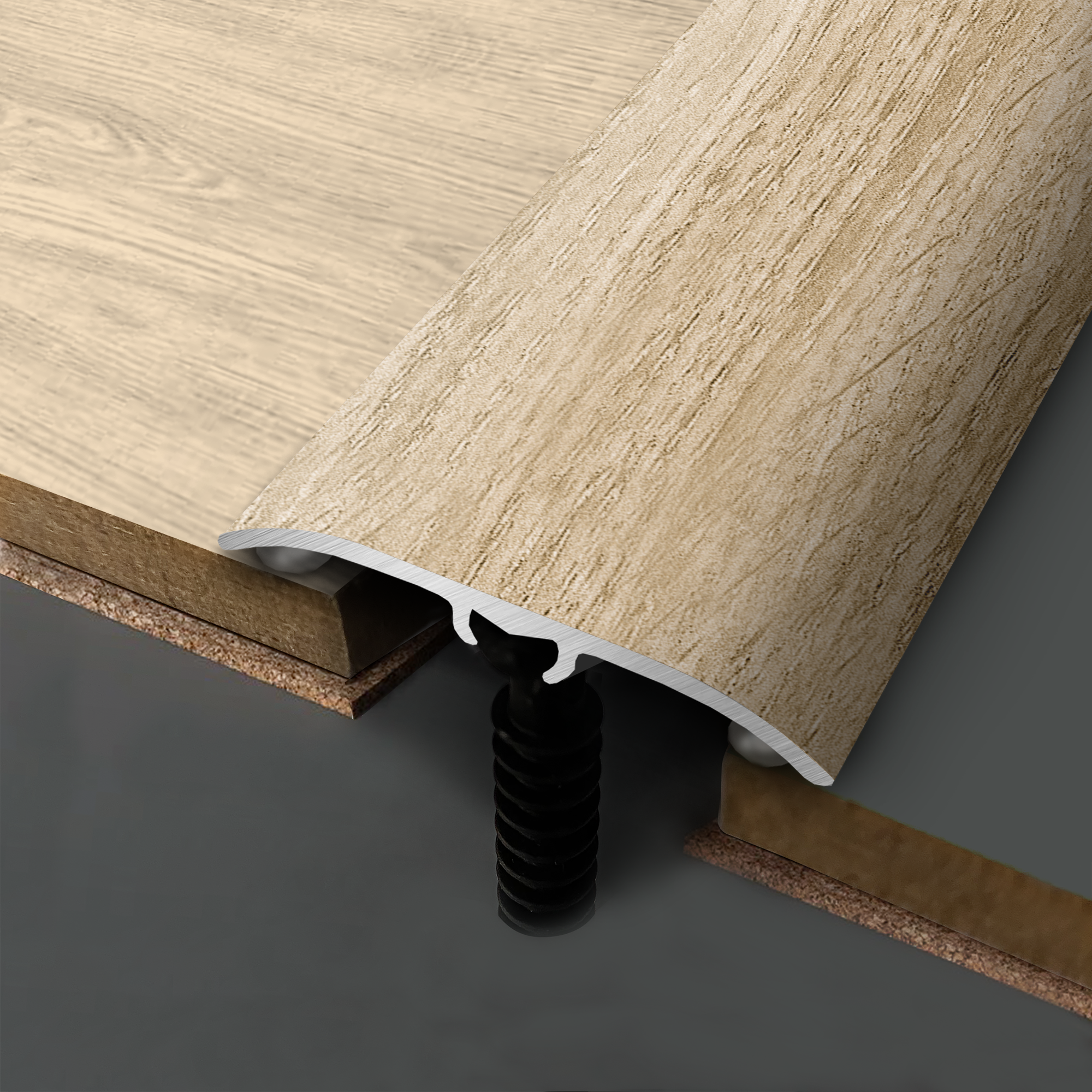 Barre de seuil 4 en 1 alu décor Foligno à fixer, l.3.7 cm x L.83 cm ARTENS - 4