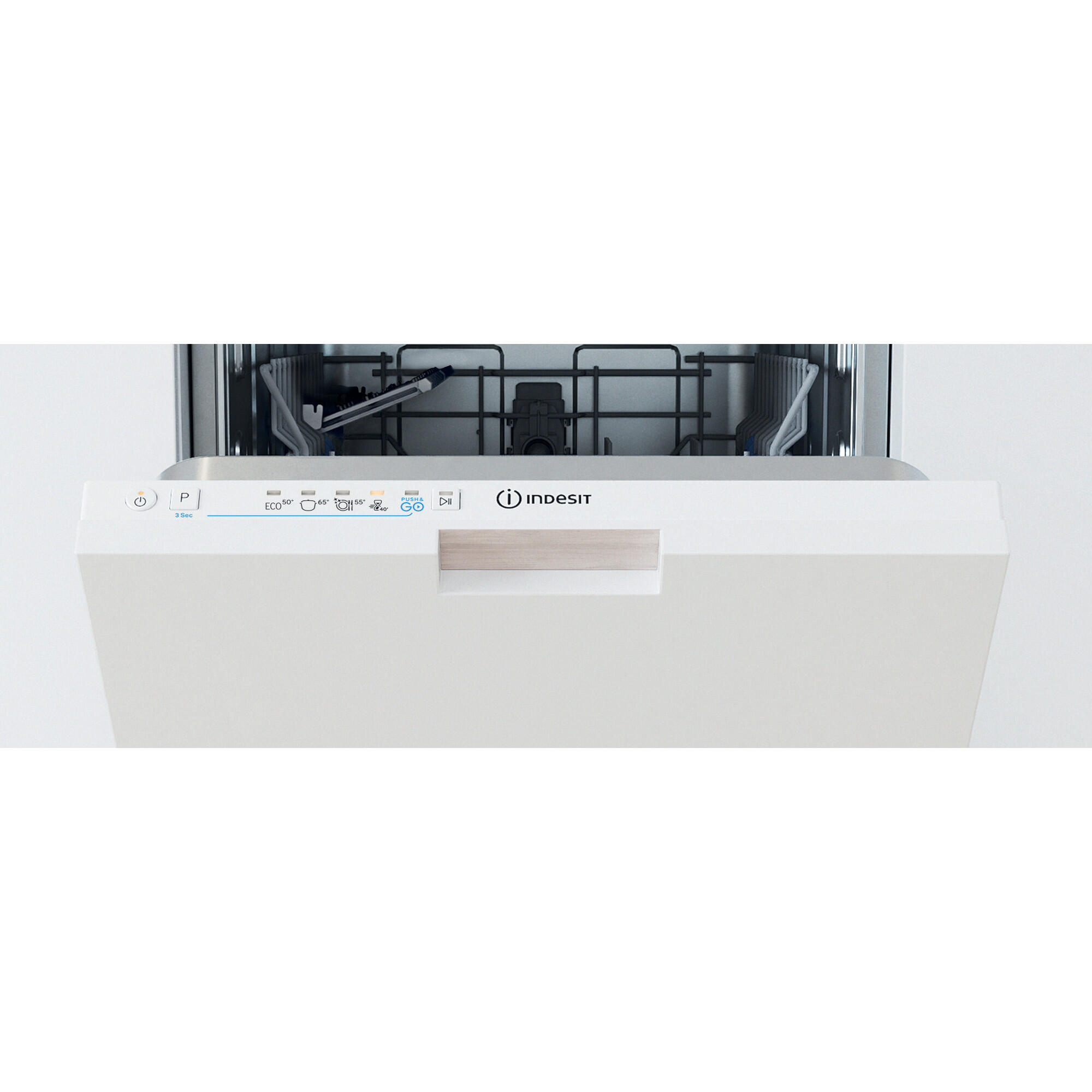 Lavavajillas integrable INDESIT IN2IE10CS80 10 cubiertos 5 programas con inicio diferido blanco 45cm clase E - 7