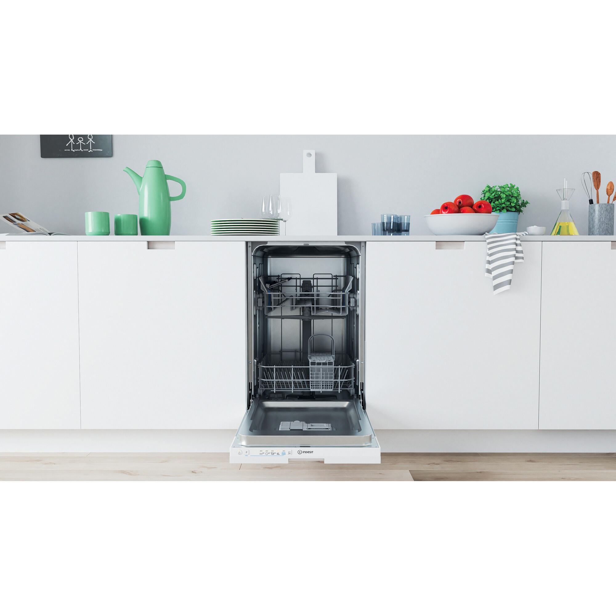 Lavavajillas integrable INDESIT IN2IE10CS80 10 cubiertos 5 programas con inicio diferido blanco 45cm clase E - 4